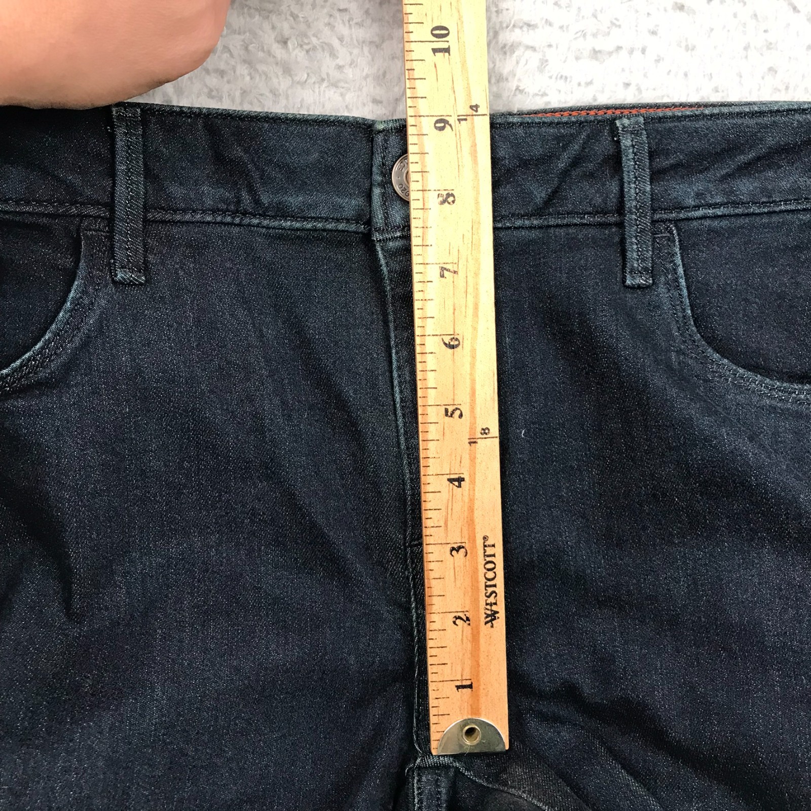 Eddie Bauer Jeans Womens 12 (33×27) Blue Slightly Curvy Skinny Stretch Denim NEW