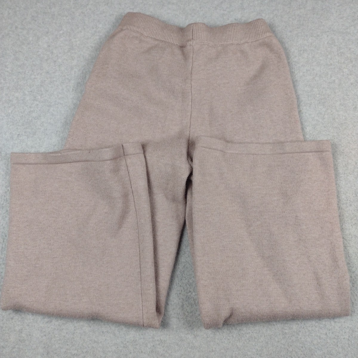 Unbranded Woman’s Size M Beige Flared Knit Pants Viscose Polyamide Polyester