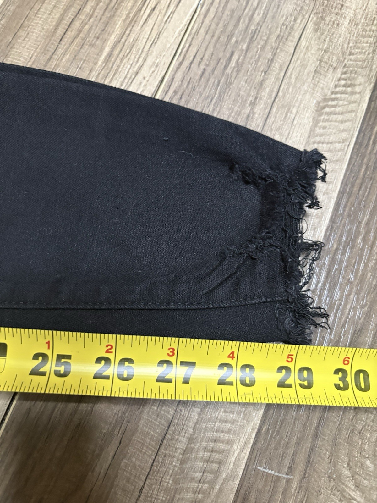 Blue Savvy Black Distressed Denim Jeans Women’s Regular Size 5/27 Solid