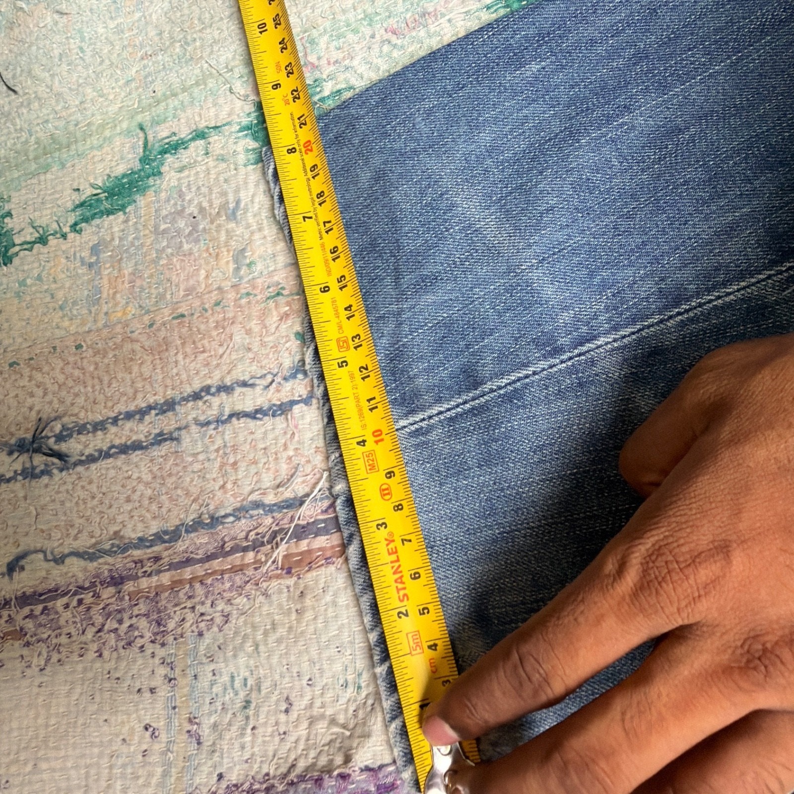 vintage Levis Engineered Jeans Mens Blue Light Wash Twisted Buckle Back 33×33