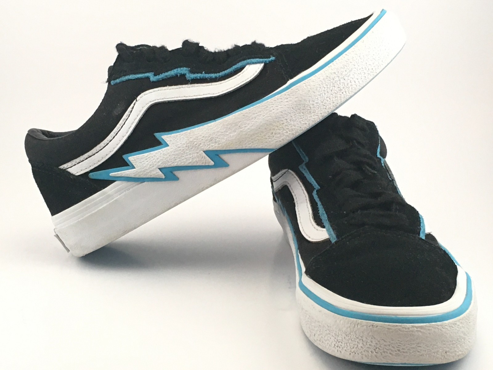 Vans Old Skool Bolt Pop Black Blue White Men 6.5 Women 8 VN0009Q5Y61 Lightning