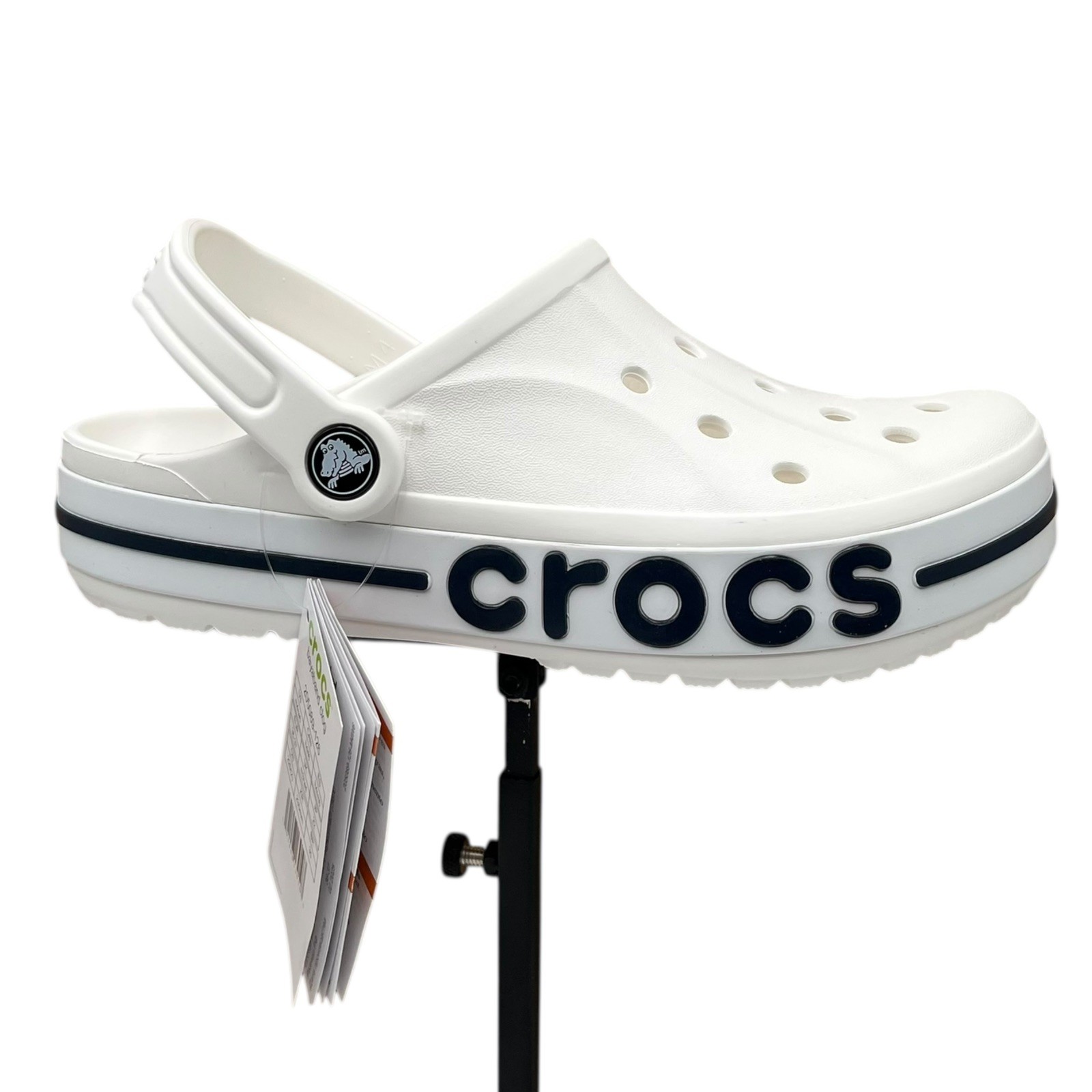 Crocs Bayaband Womens Slip-on Clogs Size 9 White Navy Water Friendly Lightweight