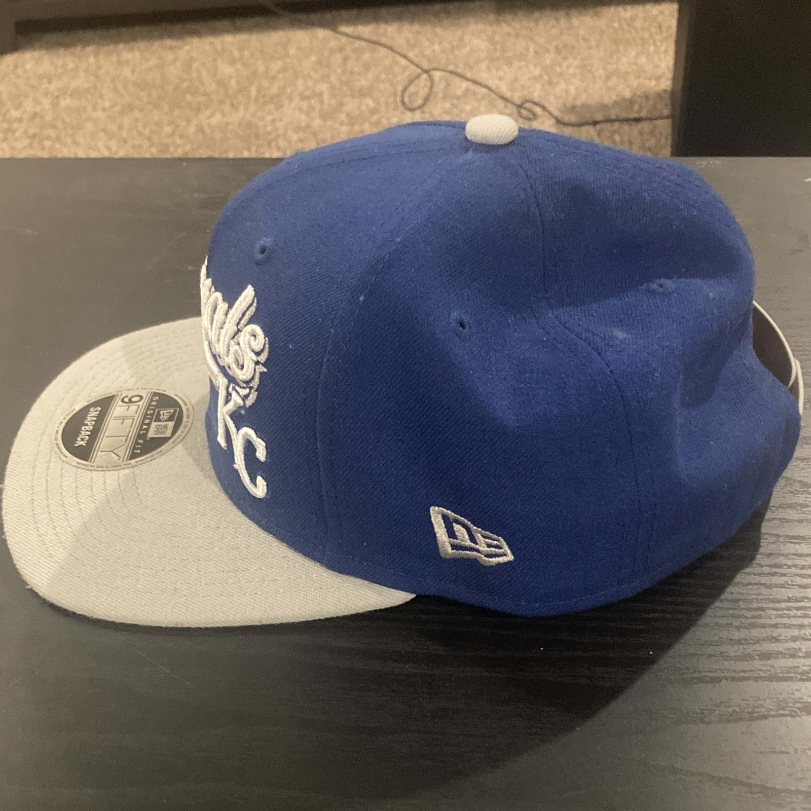 New Era 9FIFTY Kansas City Royals KC Snapback Hat Blue/White Adjustable
