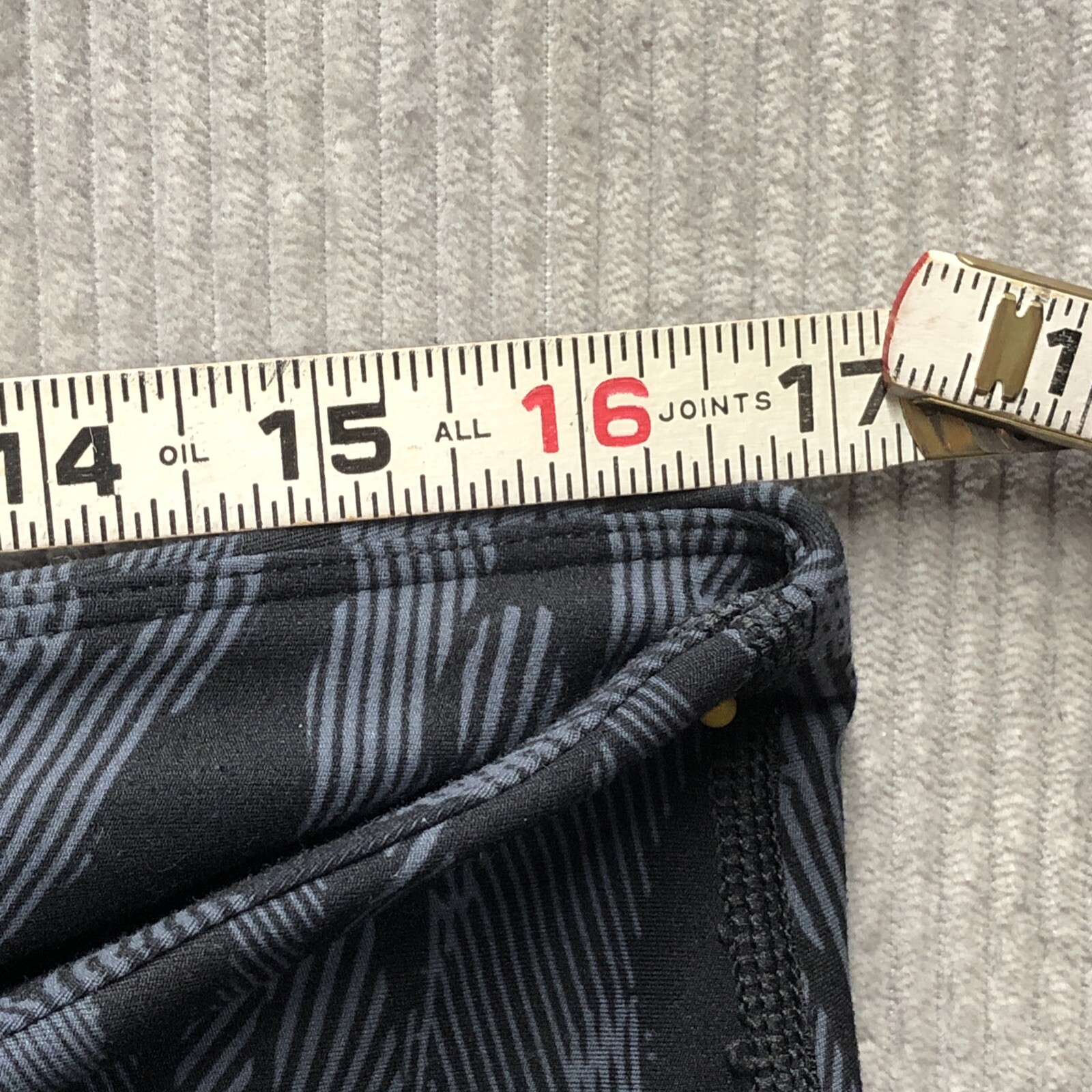 Athletic Works Leggings XXL Gray Black Pattern Workout Exercise