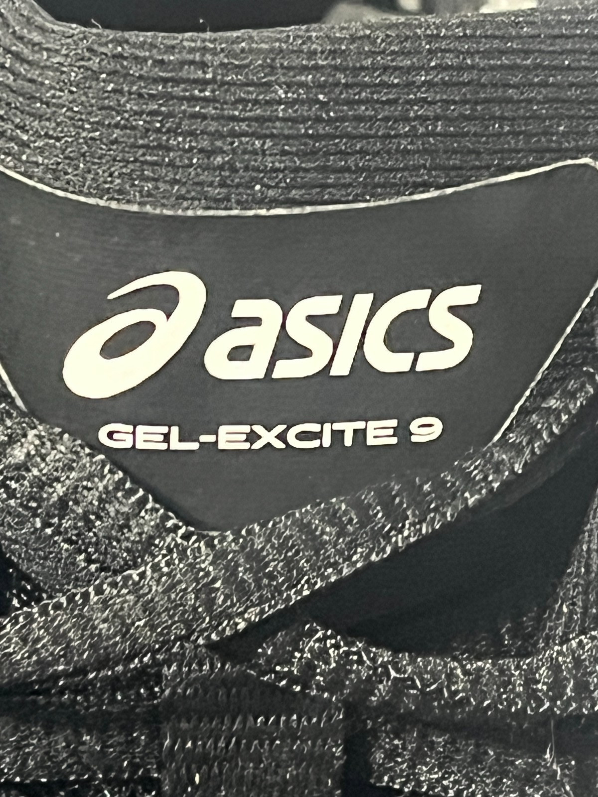 Women’s Asics Gel Excite 9 Ortholite Running Shoes Sneakers Black White Size 9