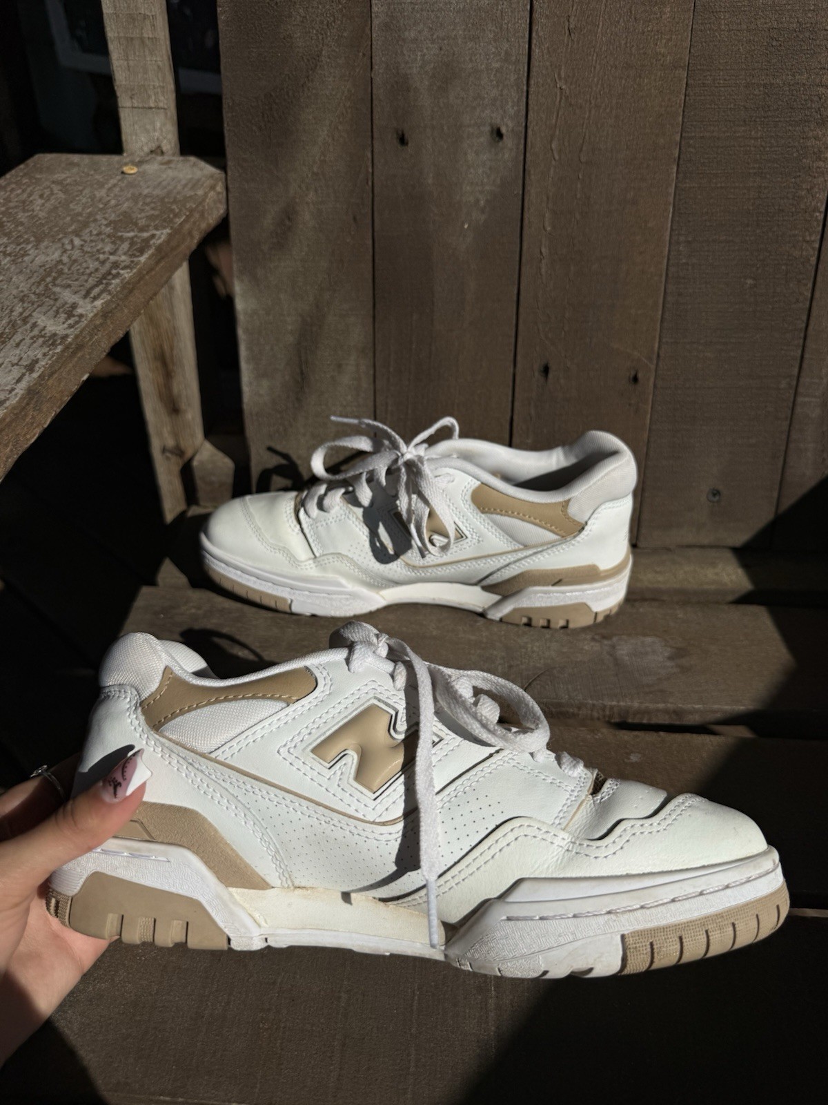 New Balance 550 White Incense Tan Beige Sneakers Women 7 / Men 5.5