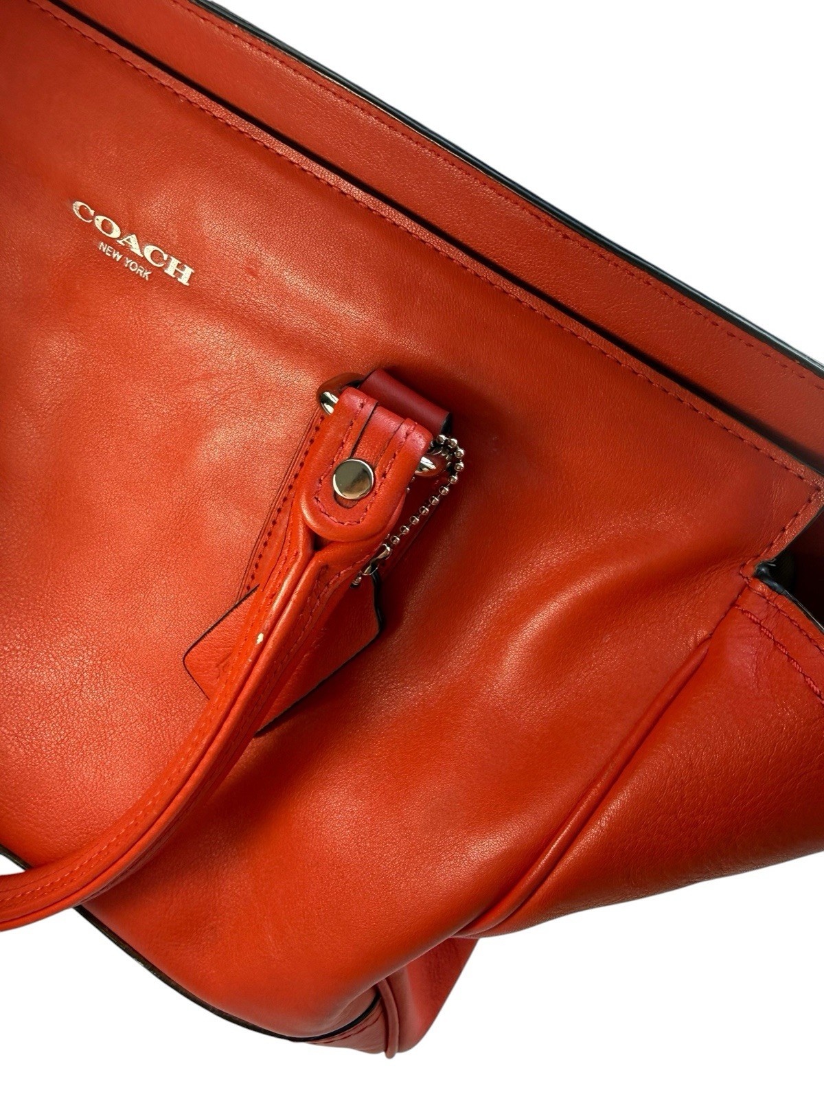 Coach Legacy Candace Red Leather Satchel Shoulder Bag Authentic Purse