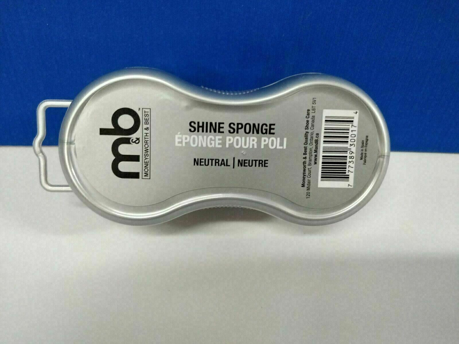 Moneysworth & Best Clear Travel Shoe Shine Sponge Polish Neutral By M&B