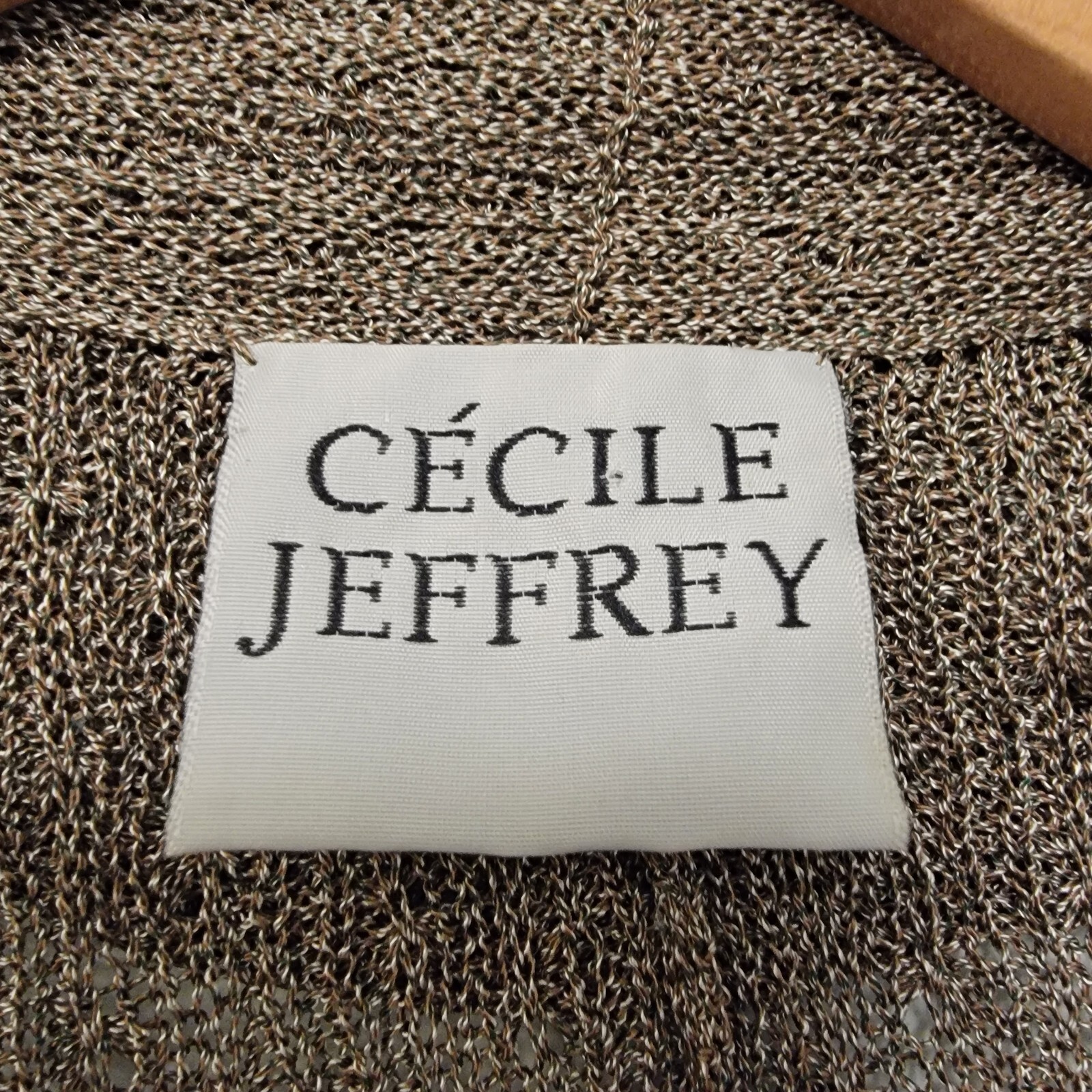 CECILE JEFFREY Cardigan Lightweight Open Gray Viscose Made In UK Womens Est Sz S