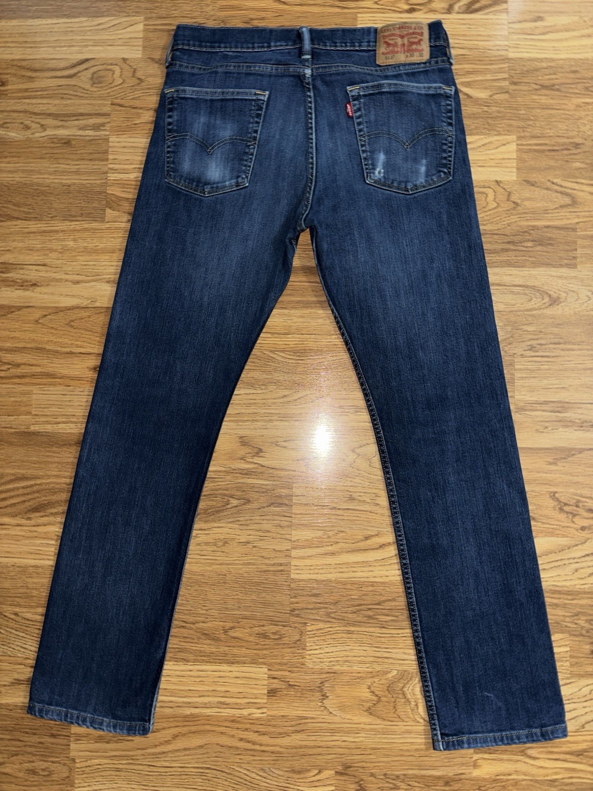 Levi’s 513 Selvedge Slim Straight Leg Jeans Men’s Size 33×31 Medium Wash Denim