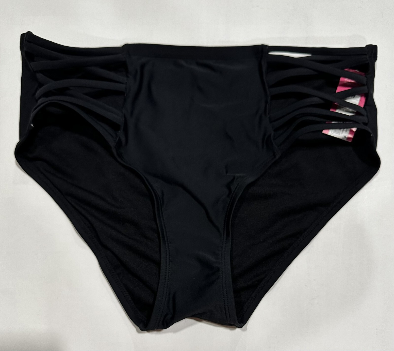 Xhilaration Women’s Plus Size Criss Cross Hipster Bikini Bottom – Black 14W