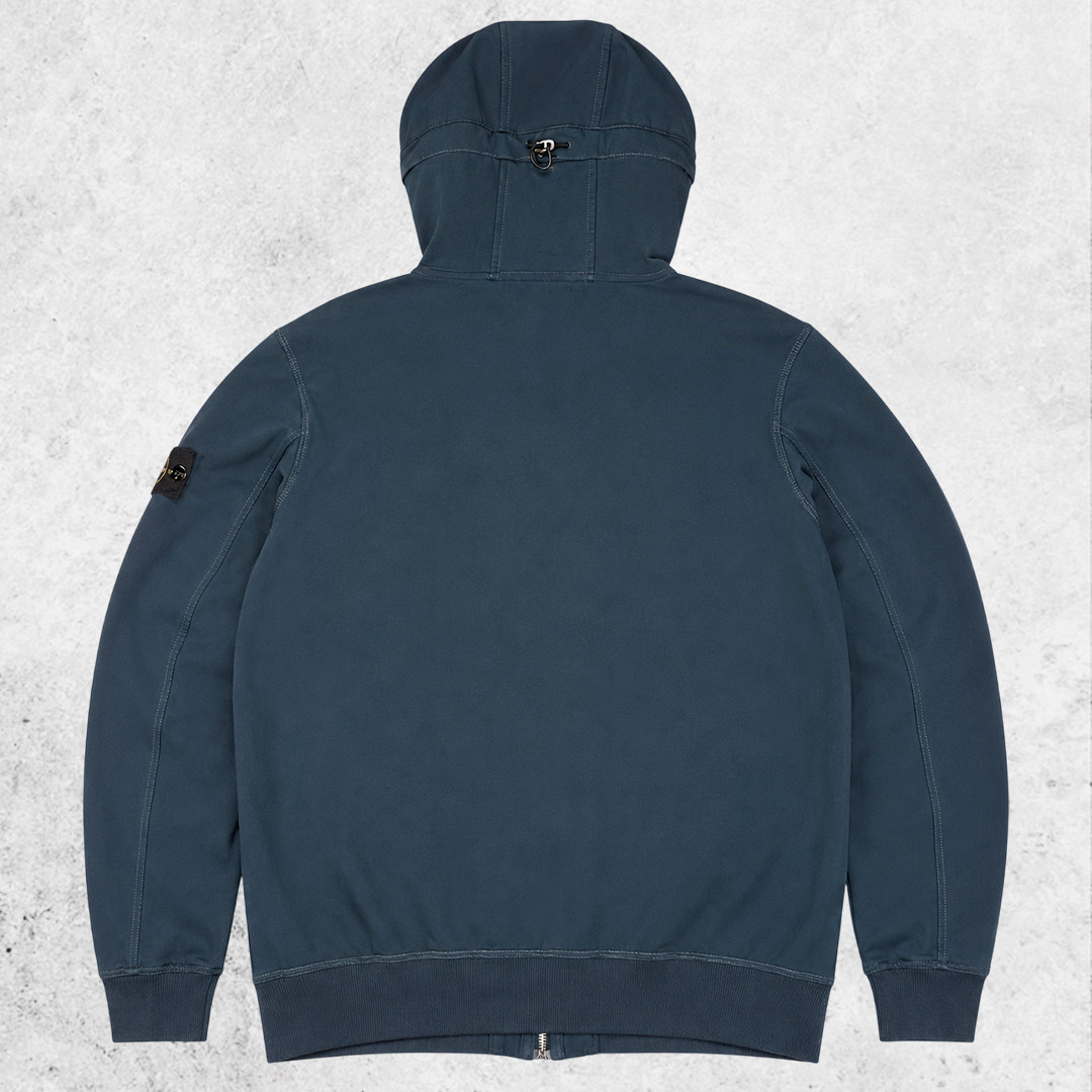 Stone Island Soft Shell-R Hooded Jacket Navy Blue Water Wind Resistant AW17