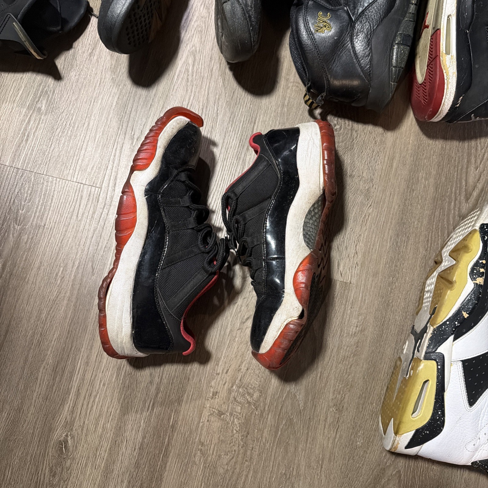 Air Jordan Bundle Lot 10 Pairs For Restoration Vintage OG Box Sizes 10-14 Bred