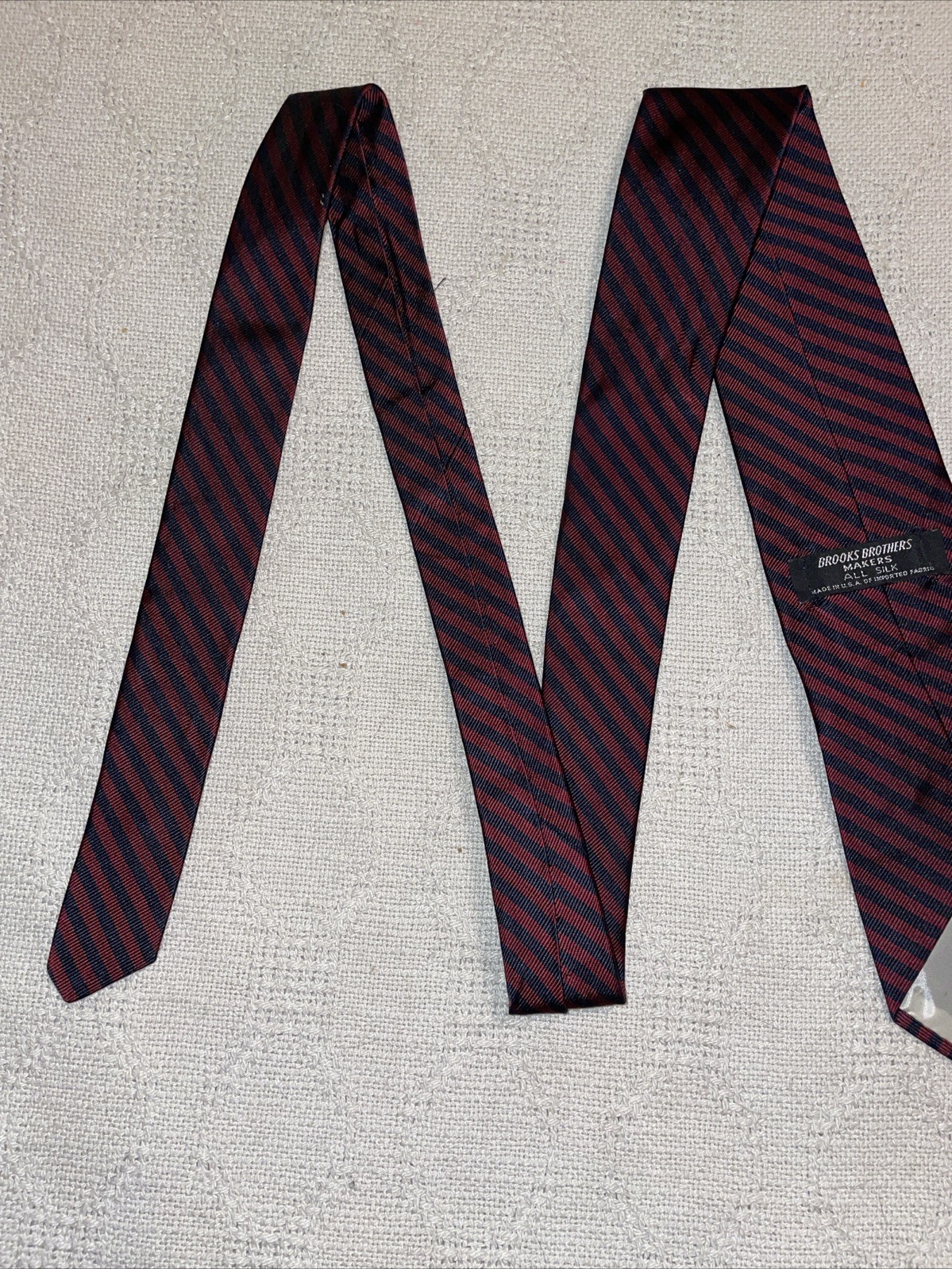 Brooks Brothers Dress Tie Mens Size 55” 3.25” Red Black Repp Business Formal