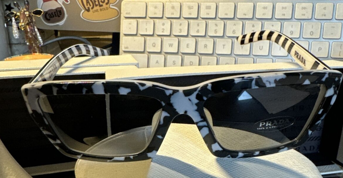 NEW PRADA 0PR15WS 54MM Black Talc Dark Grey Women’s Sunglasses
