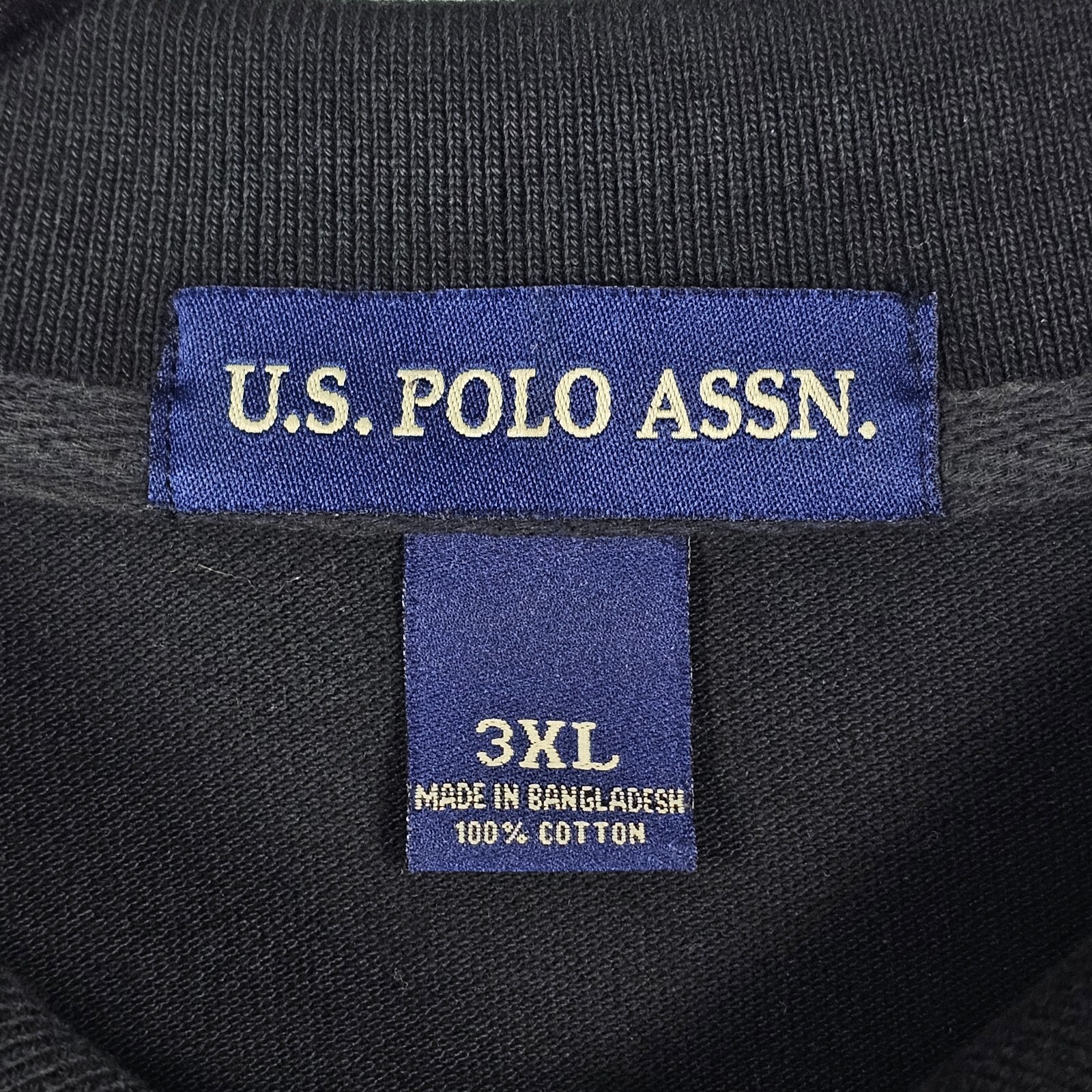 US Polo ASSN Embroidered Pony Preppy XVIII Mens 3XL Short Sleeve Black Shirt