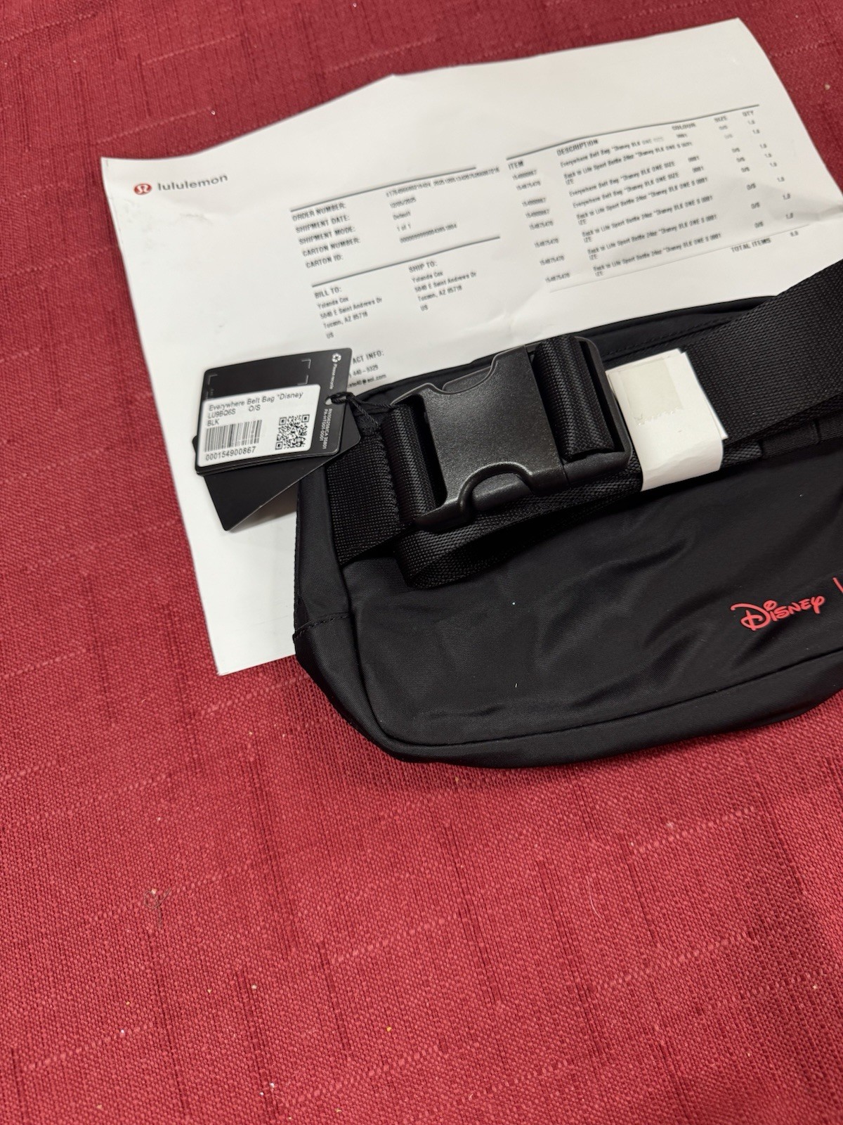 Disney Lululemon Everywhere Belt Bag Fanny Pack Long Strap Mickey In Motion New
