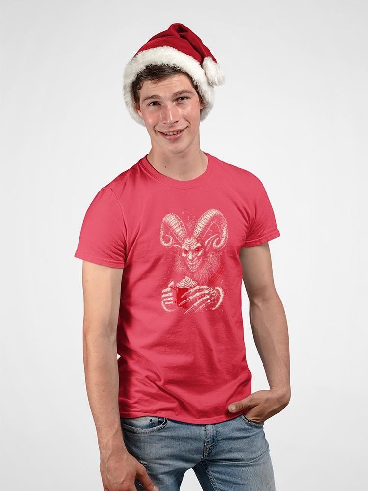 Krampus Coffee Horror Christmas Holiday Men’s T-shirt