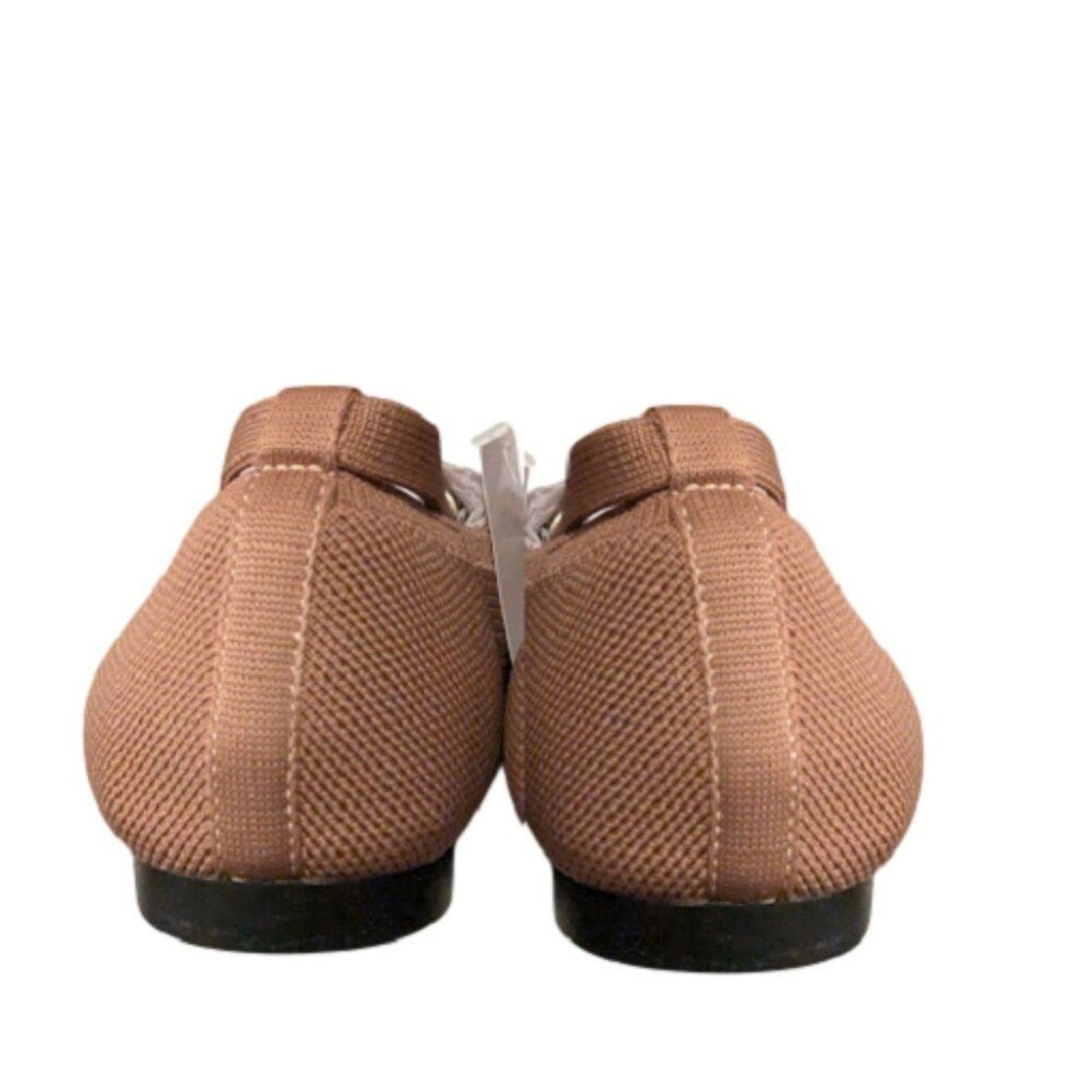 Burudani Womens Beige Knit Mary Jane Ankle Strap Flat Heel Shoes Size 7 NWT NWOB