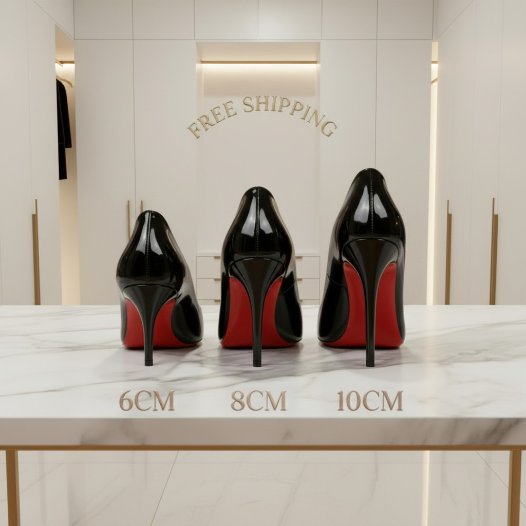 Sexy Red Bottom Women High Heels Classic Ladies Pumps Pointed Toe Stiletto Shoes