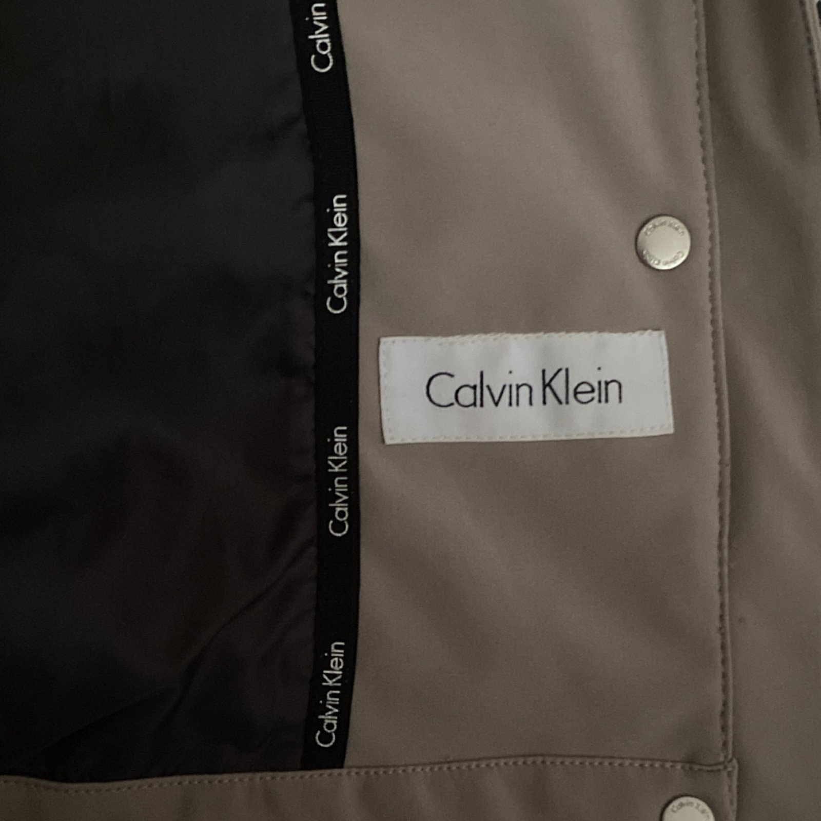 Calvin Klein Women’s Soft-Shell Beige Hooded Rain Trench Coat – Detachable Hood