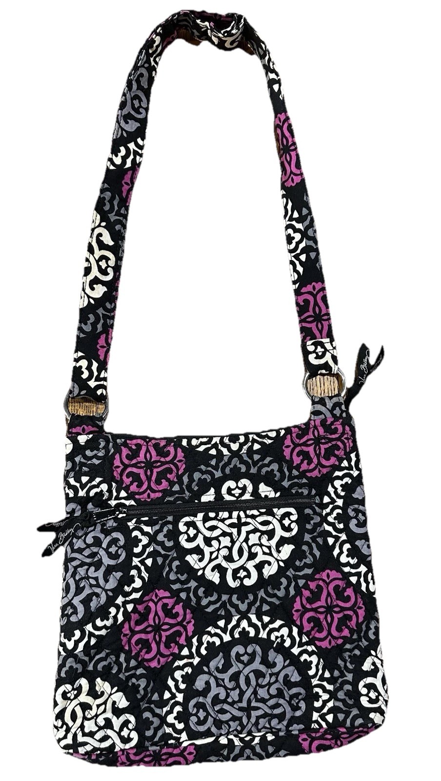 Vera Bradley Canterberry Magenta Crossbody Hipster Purse Quilted Shoulder Bag