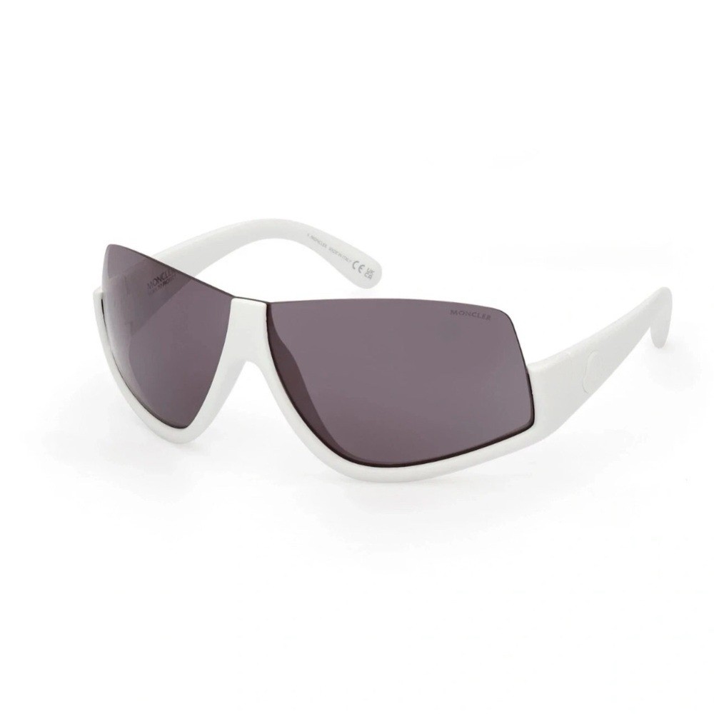 MONCLER Vyzer ML0269 21C UNISEX SEMI RIM SUNGLASSES WHITE PRE-OWNED EXCELLENT