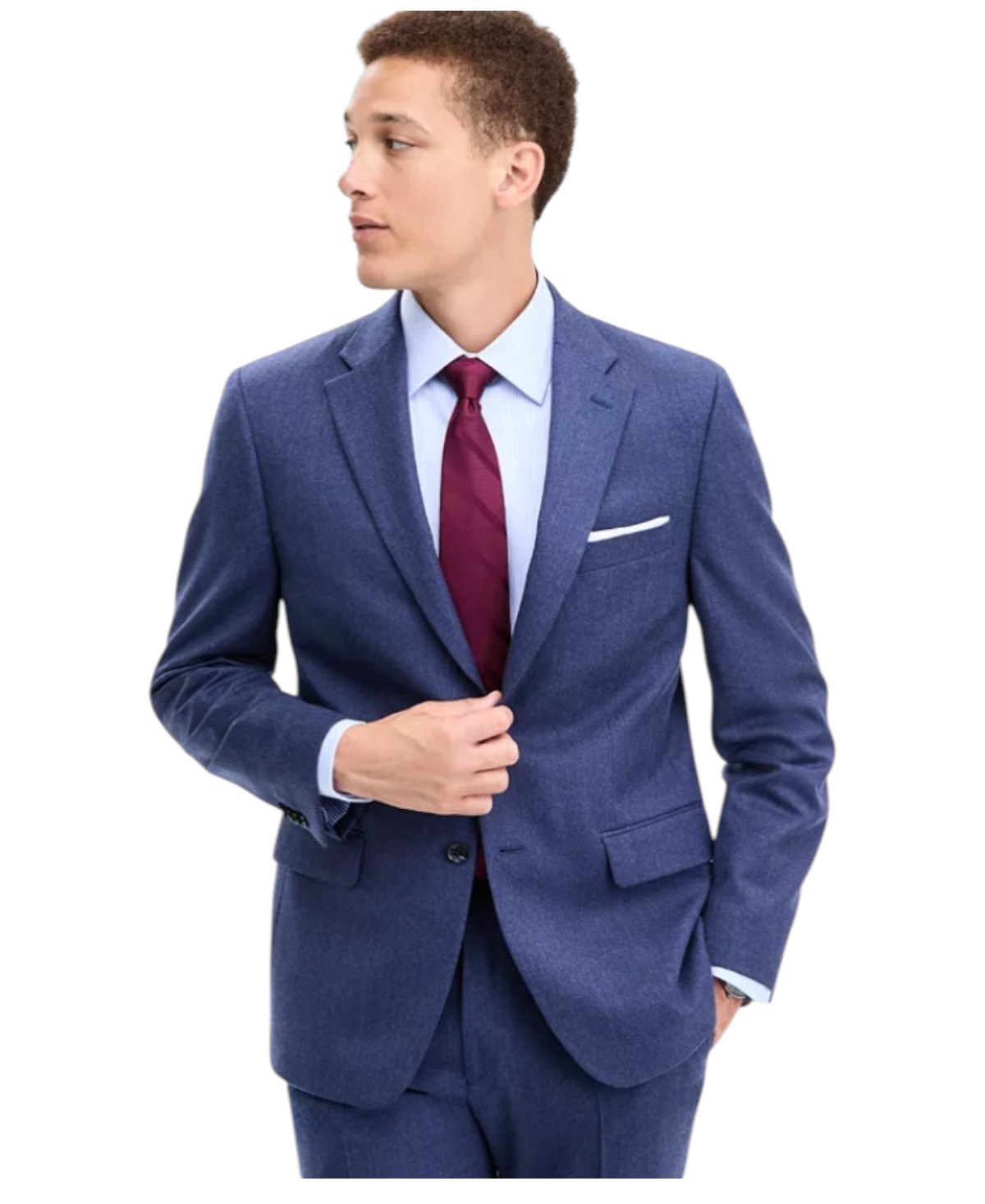 Tommy Hilfiger Mens Modern fit Wool Sport Coat Blazer 42 R Navy Blue Solid