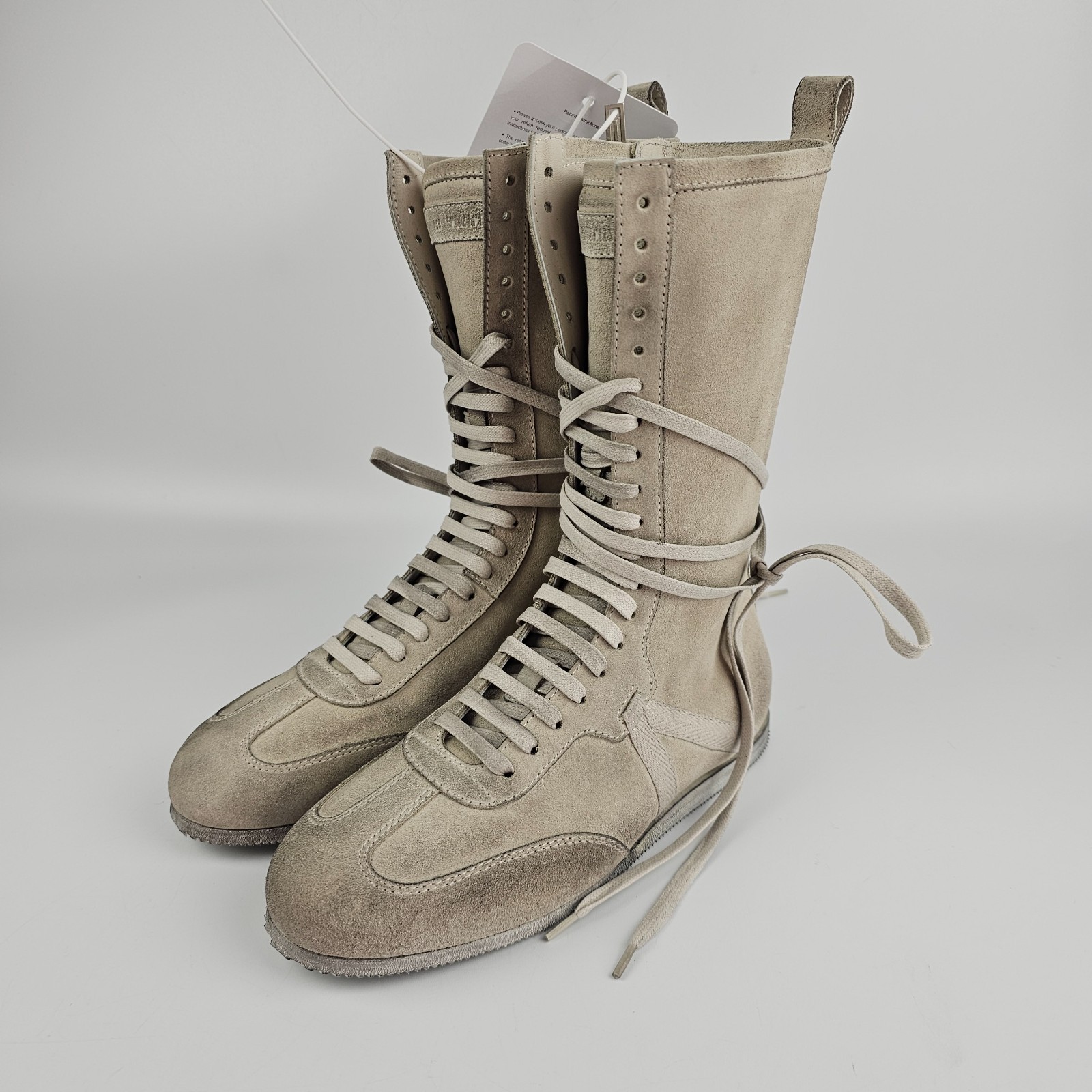 Ann Demeulemeester Fides Off White High Top Sneakers New & Authentic