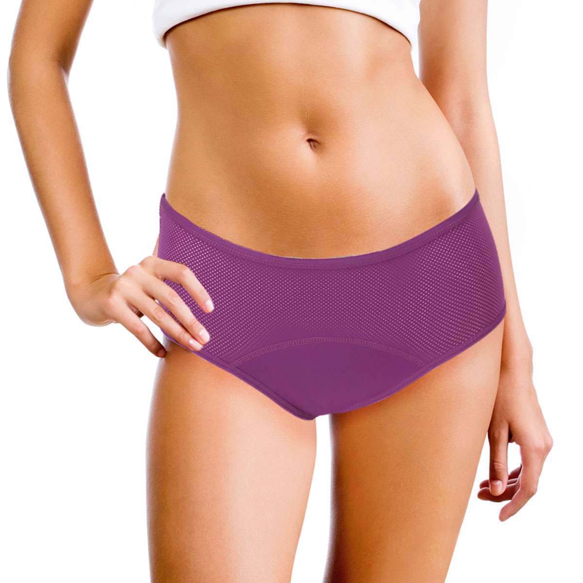 4 Pack Menstrual Period Underwear Girls Leak Proof Pull on Ladies Panties Briefs