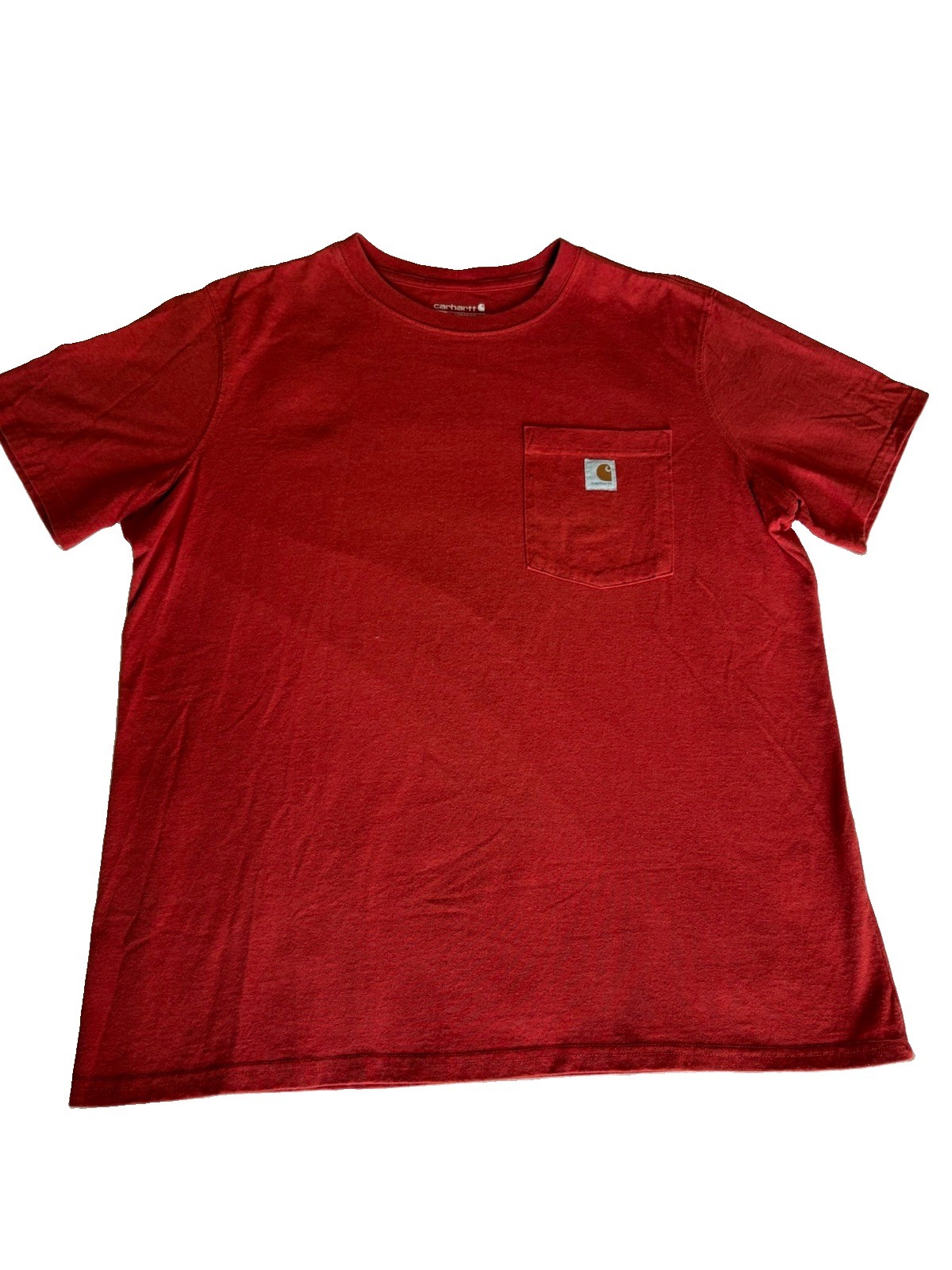 Carhartt T-Shirt Men’s Red Size XL Loose Fit Short Sleeve Workwear Pocket Shirt