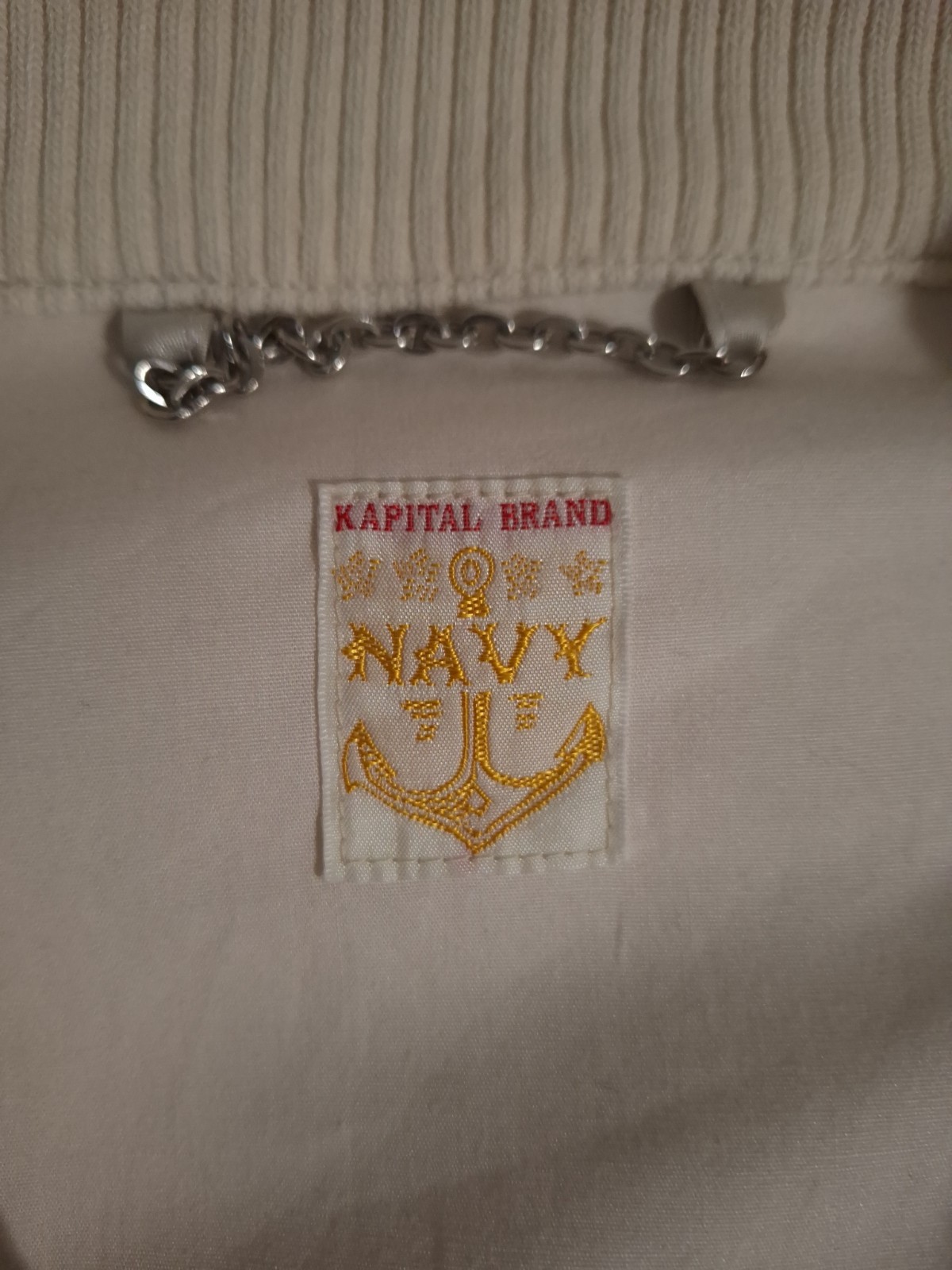 Kapital Water Repellant White Canvas Double Zip Beacon Jacket Size 3