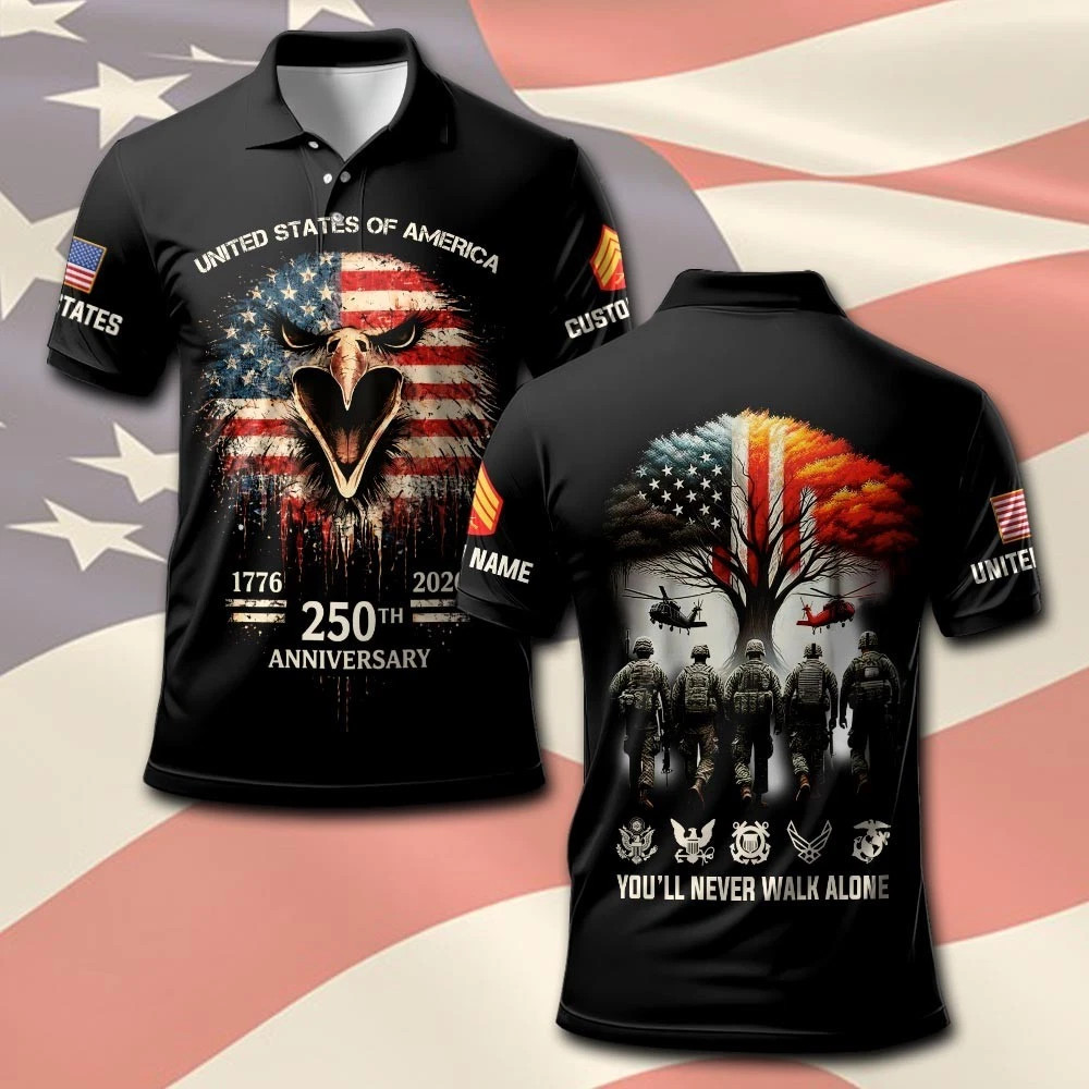 Custom US Marine Corps, The Few, The Proud 3D Full Print Polo Shirt Full Size