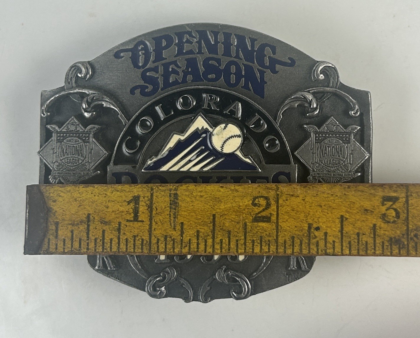 COLORADO ROCKIES INAUGURAL 1st REGULAR SEASON BELT BUCKLE MLB VTG 1993