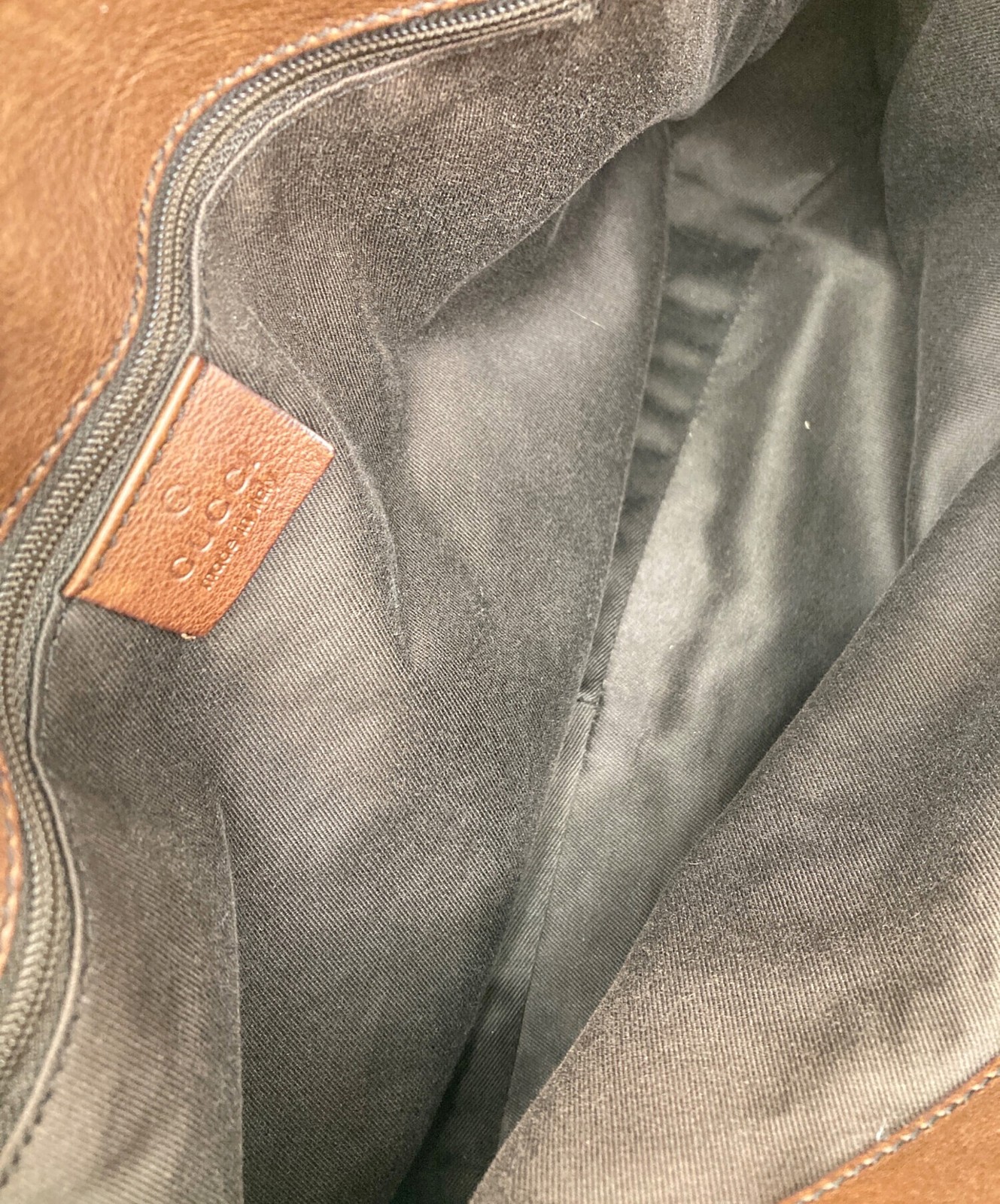GUCCI Shoulder bag GG canvas Leather Brown Authentic From Japan