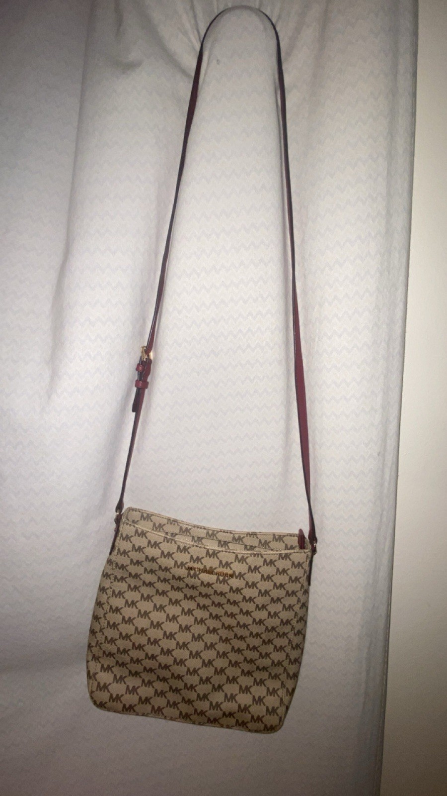 Michael Kors Jet-Set Crossbody Cream & Mulberry MEDIUM