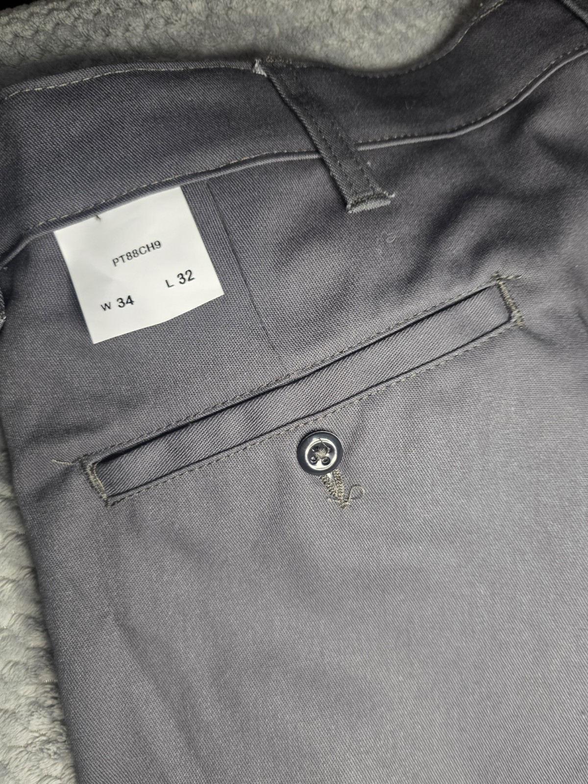 Red Kap PT88CH9 Men’s Gray Work Pants 34×32 Twill Poly/Cotton Construction