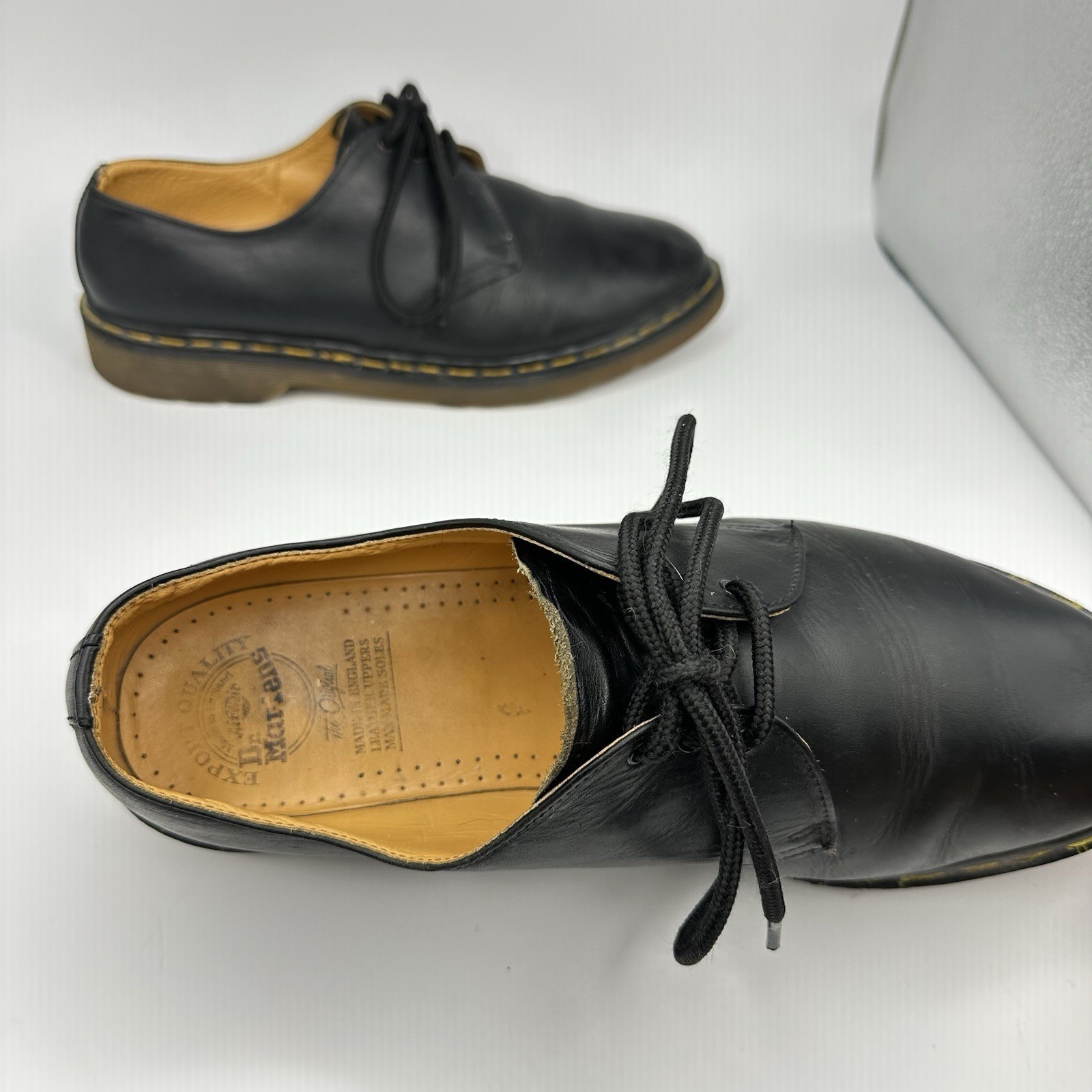 Vintage early 1990s Doc Martens 1461 shoes Made in England Men 12 UK 12.5- 13 US
