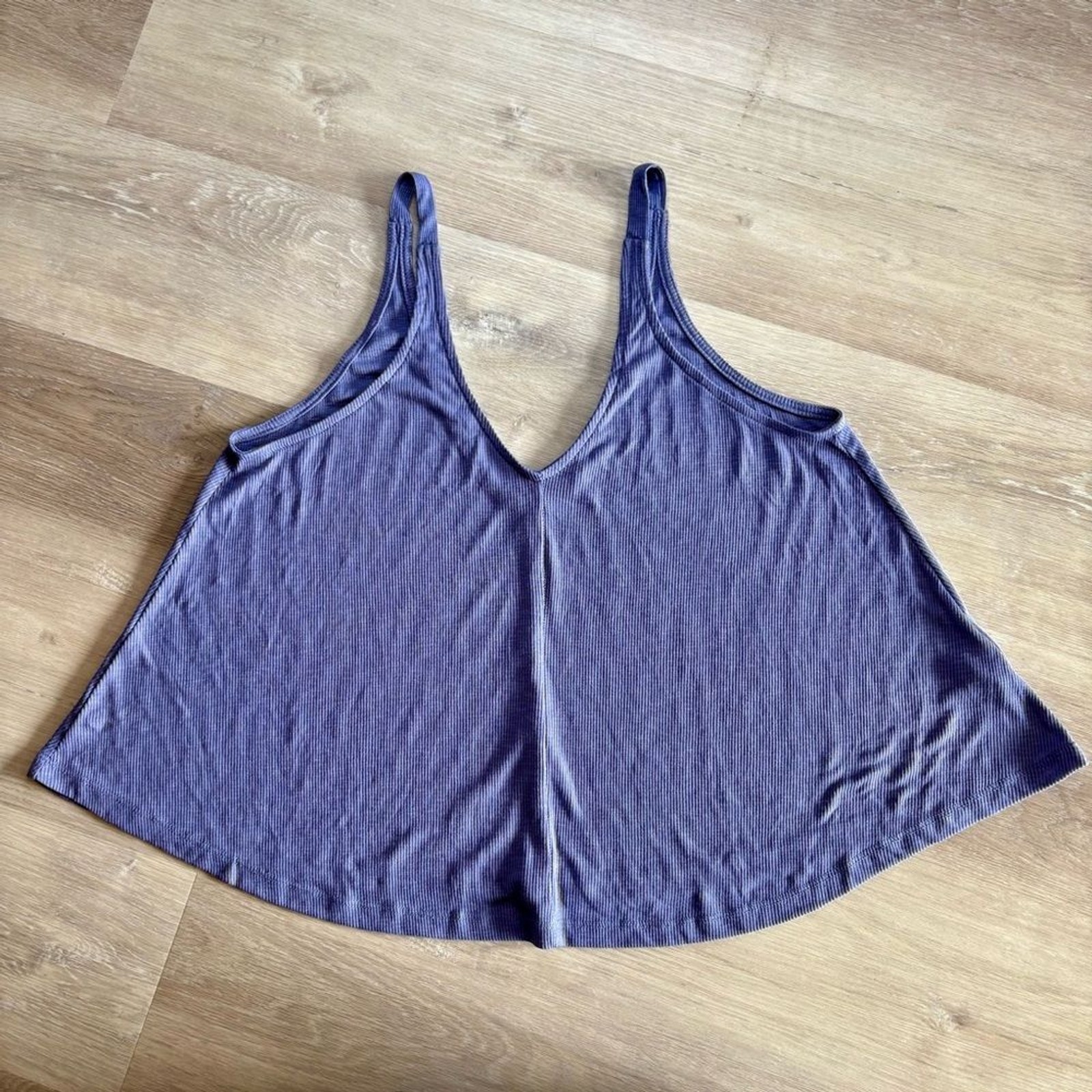Free People Intimately Dani Tank Flowy Oversized Swing Tank Dusty Iris Blue Sz S