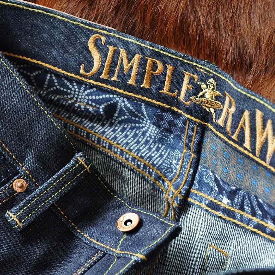Simple&Raw Milestone 23oz Red Selvedge Denim Men’s Jeans Slim Straight Fit