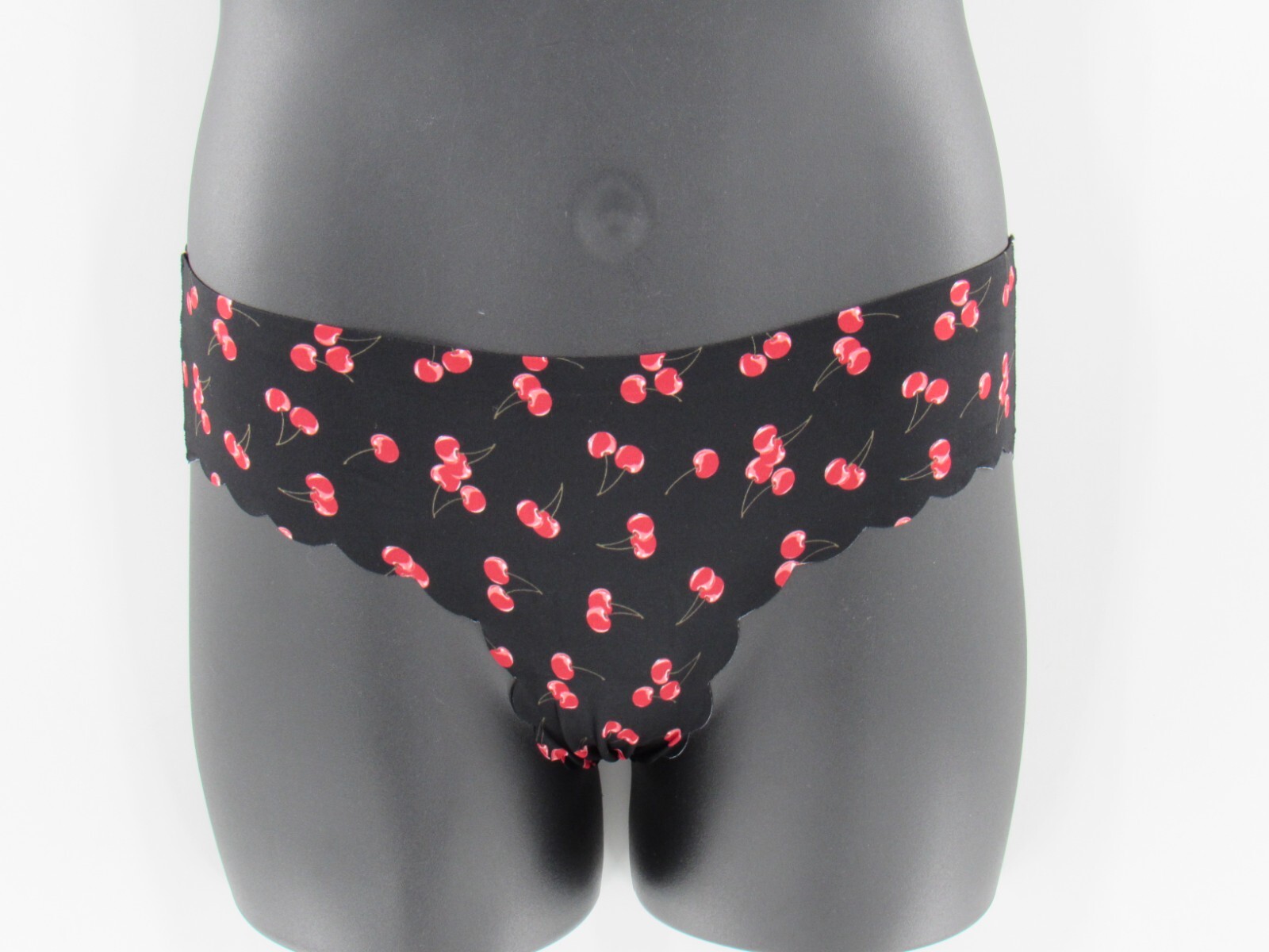 Charlotte Russe Women’s Black w/ Red Cherries Embroidered Cut Panty Size: XL New
