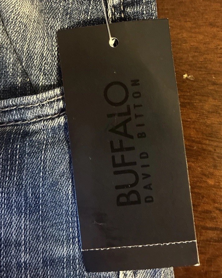 Buffalo David Bitton Driven-X Straight Stretch Blue Jeans Waist 33 Length 32 NWD