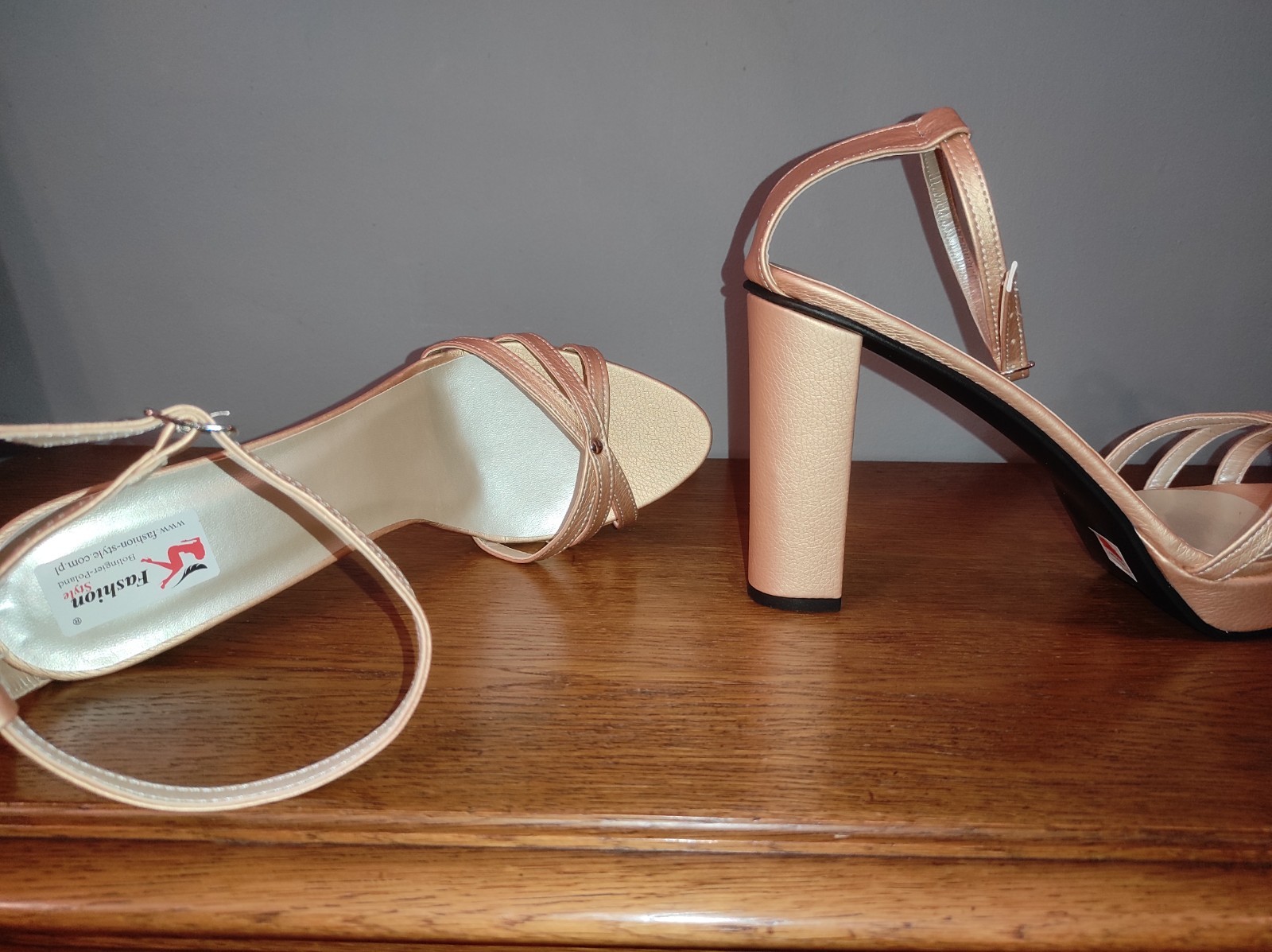 Sandals leather chunky 37 38 39 40 41 42 43 44 45 46 47 platform 2cm heel 13cm PL