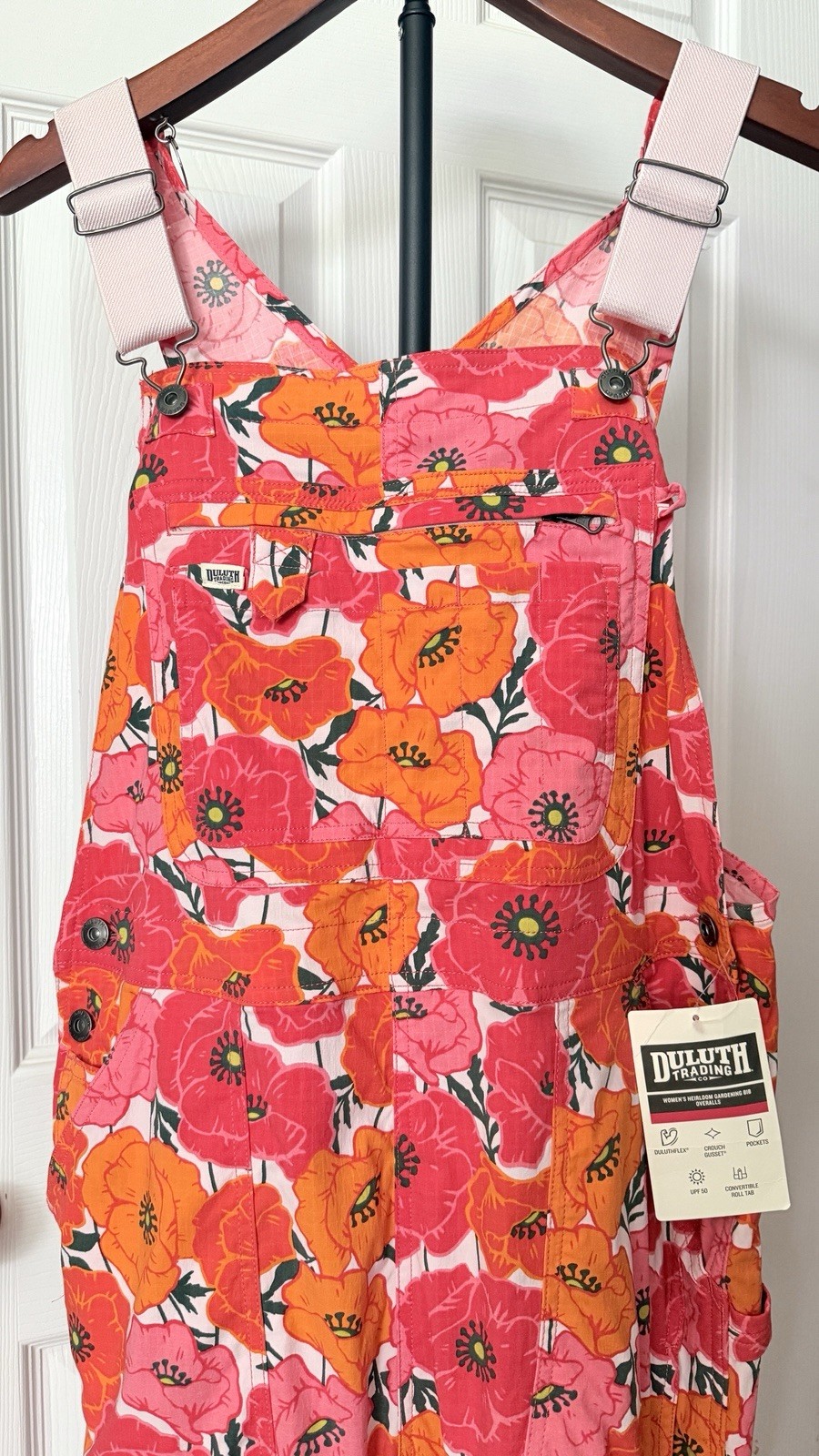 BRAND NEW M x 29 POPPY Duluth Trading Heirloom Gardening Bib Overalls SOLD OUT!