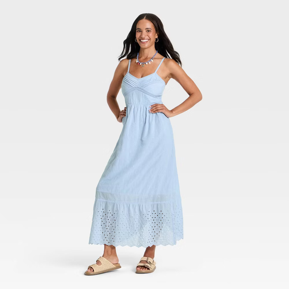 Women Cami Midi Sundress – Universal Thread Light Blue L