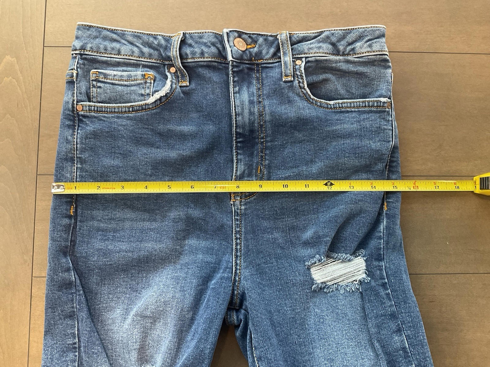 Forever 21 Womens Blue Jeans No Tags Size 28 Waist 30” Hip 26” Inseam