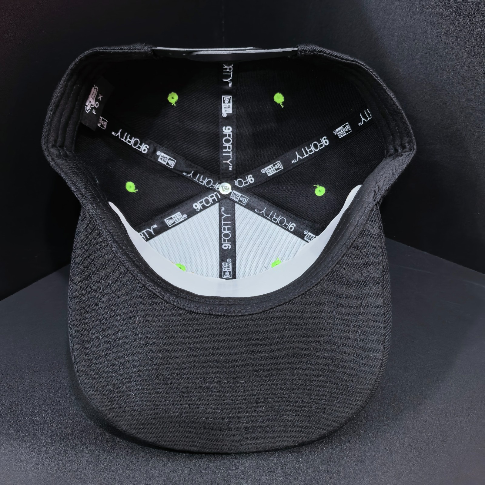 Monster Energy Black Flat-Brim Cap with Bright Green Embroidered Logo