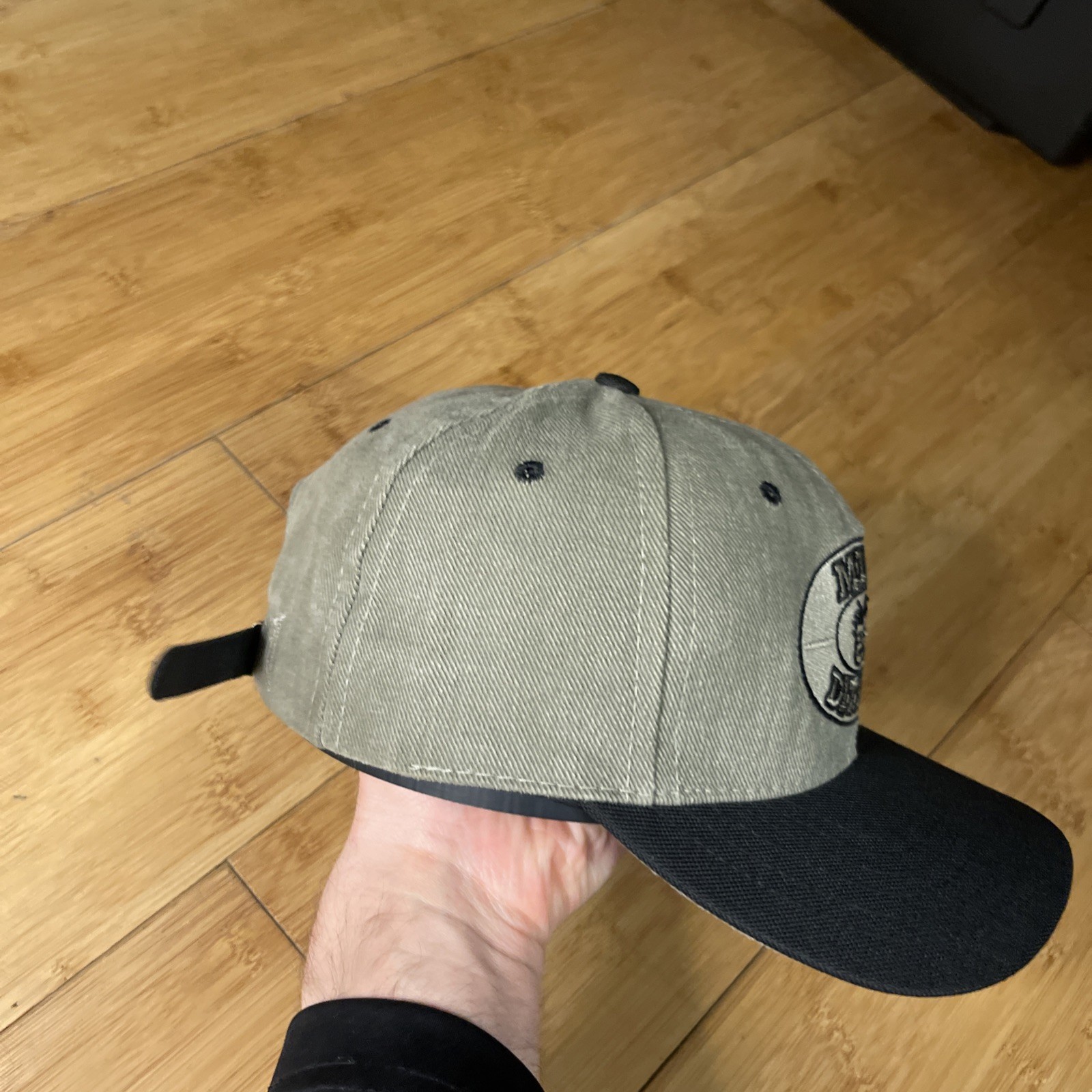NICE VTG Slazenger USA Mike Ditka’s Chicago Gray Black Structured Strapback Hat