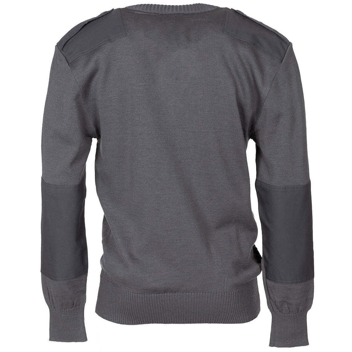 Original Austrian Army Military BH V-neck Pullover Grey 50% Wool New