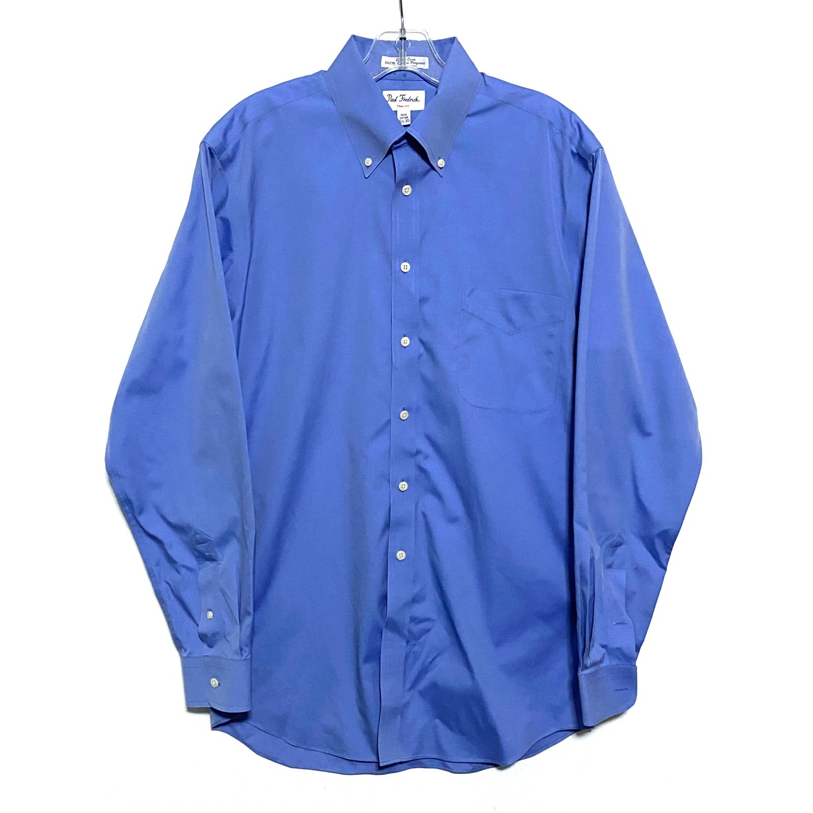 Paul Fredrick Trim Fit Button Dress Shirt Mens 15.5 35 Easy Care Professional